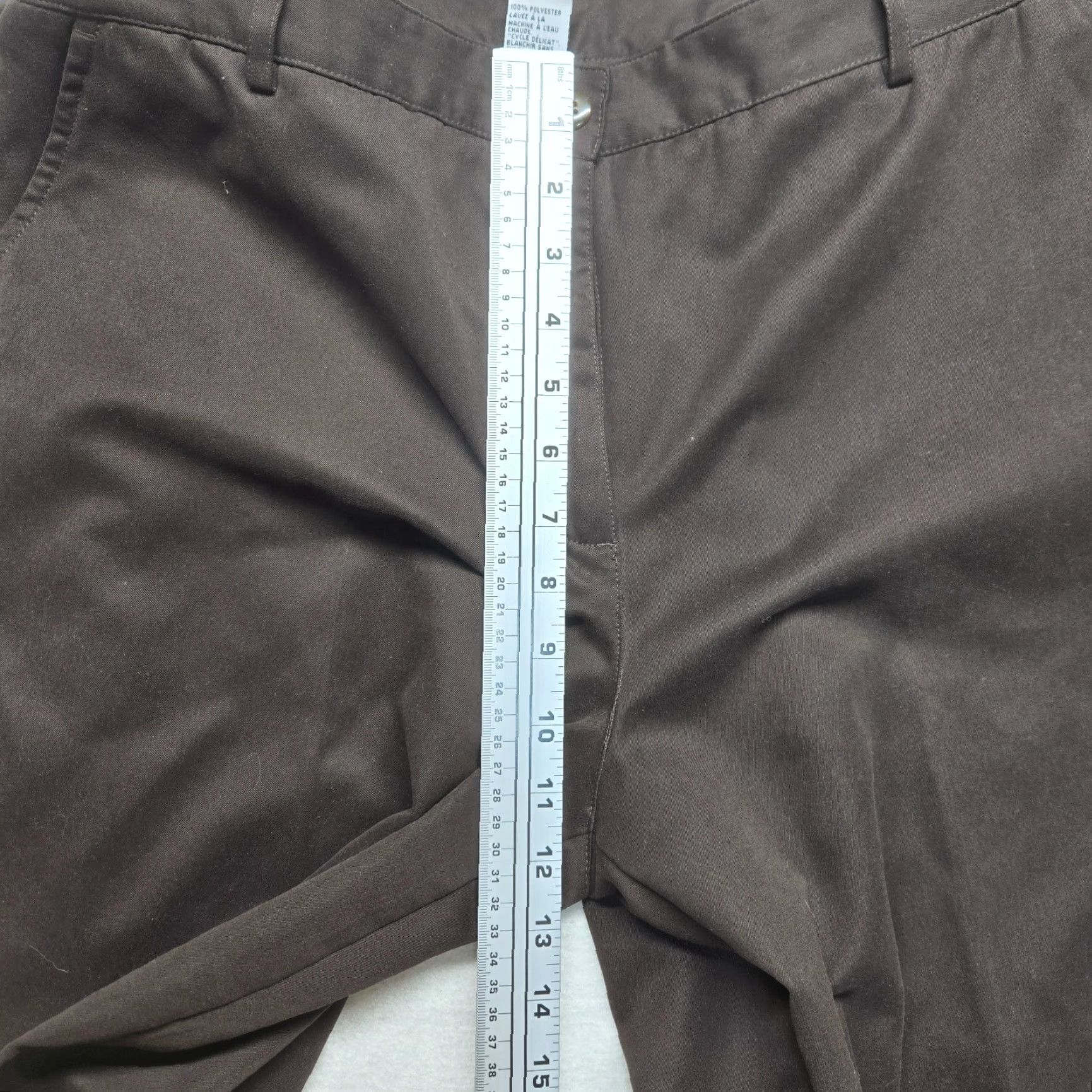 Vintage Alia Pull On Elastic Waist Brown Pants Women 14P Petite High Rise Size 36" / US 14 / IT 50 - 6 Thumbnail