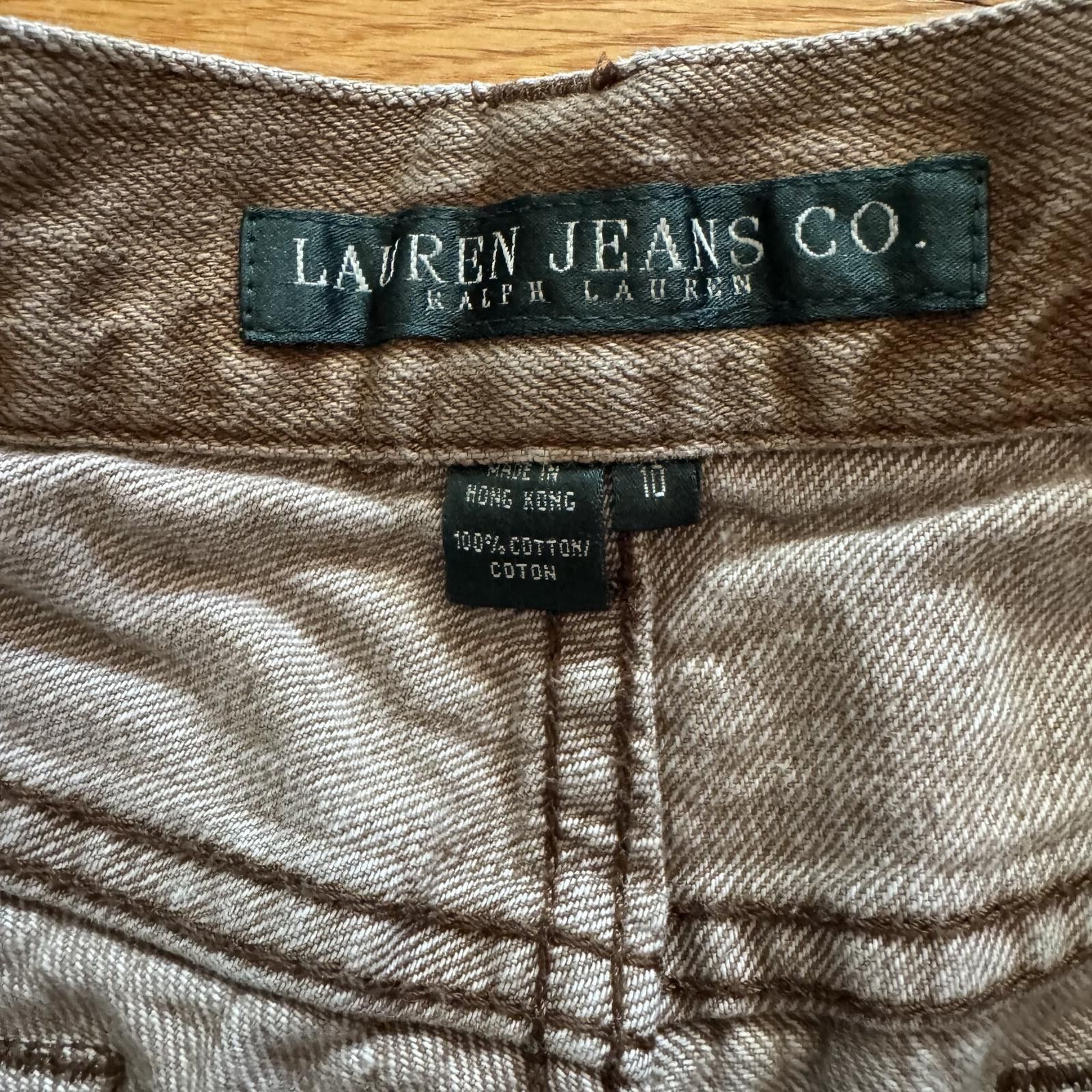 Polo Ralph Lauren VTG LRL Co. Brown Studded Cotton Jeans Size 10 Size 32" / US 10 / IT 46 - 3 Thumbnail