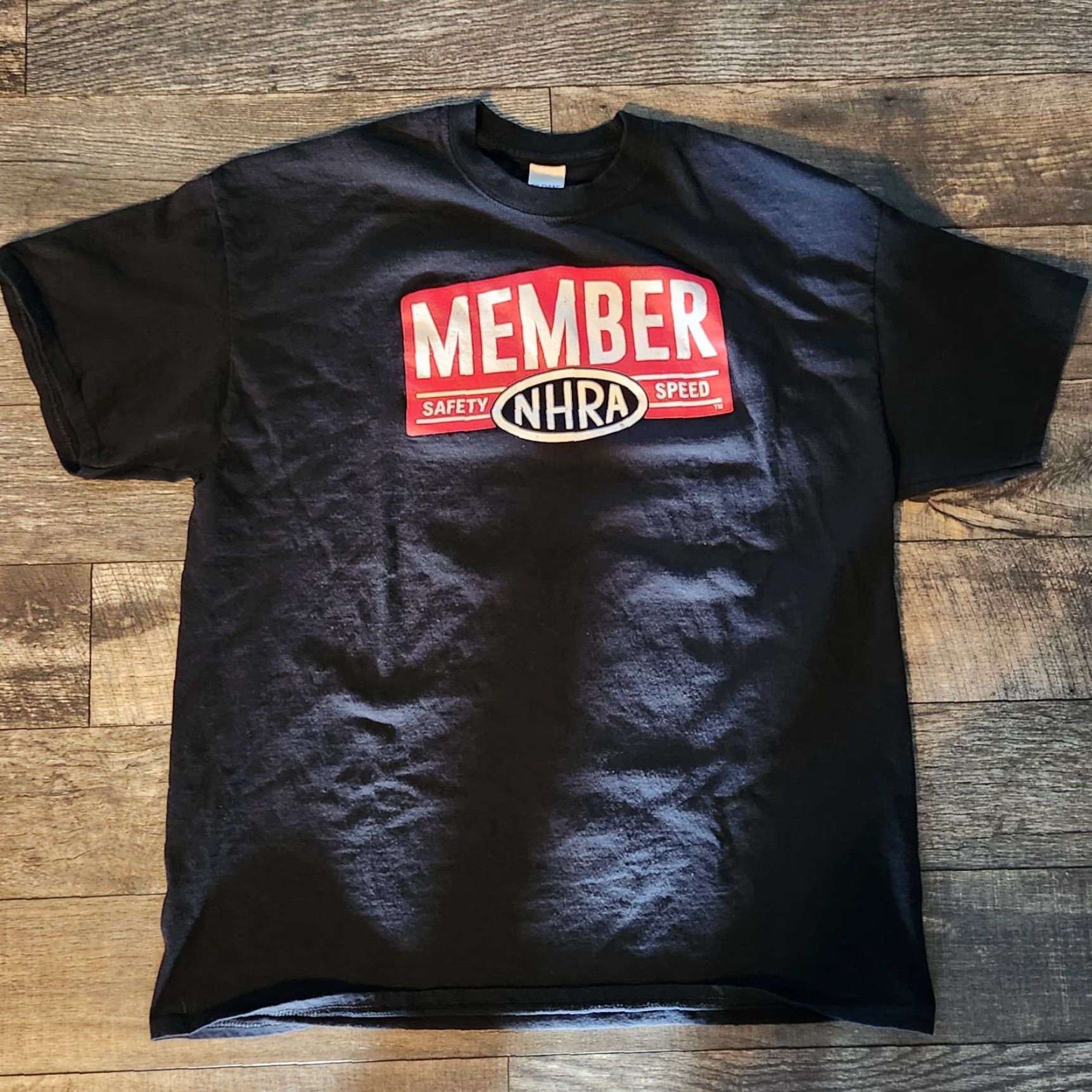Speedo NHRA T Shirt Member Safety Speed Black Graphic Size XL Hot Rod Drag Racing Size US XL / EU 56 / 4 - 2 Thumbnail