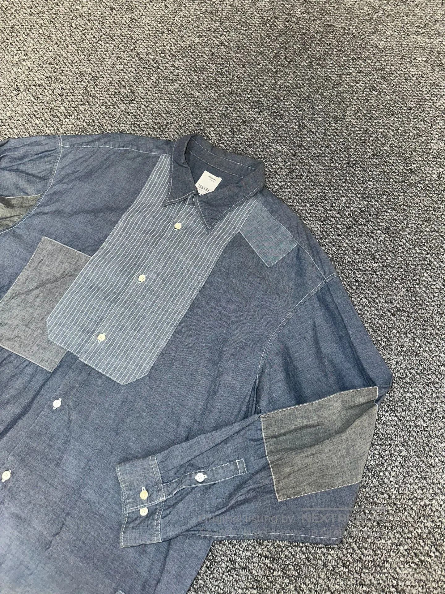 Visvim visvim Denim Patchwork Shirt. Size US XL / EU 56 / 4 - 2 Thumbnail