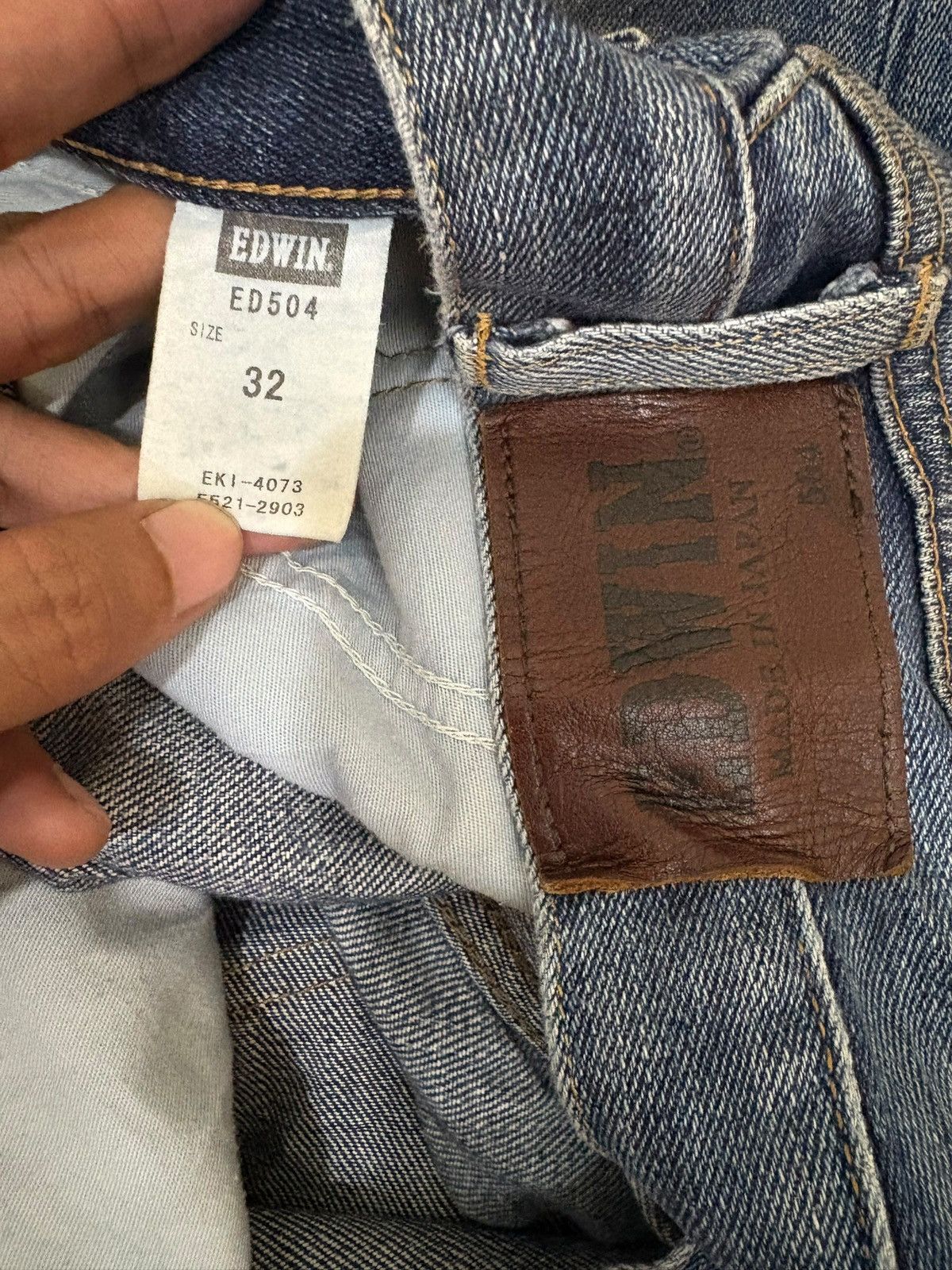 Edwin Vintage Edwin 504 Mud Wash Distressed Loose Jeans Size US 32 / EU 48 - 10 Thumbnail