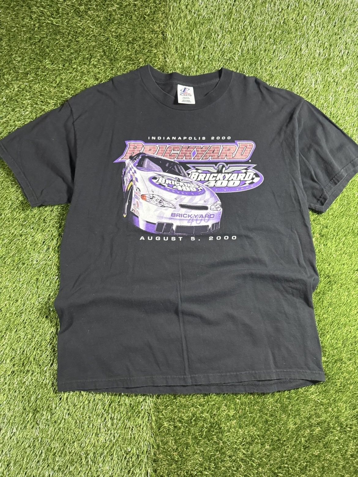 Logo Athletic Vintage Y2K Indy 500 Graphic Brick Yard 400 NASCAR Tee Size US XL / EU 56 / 4 - 1 Thumbnail