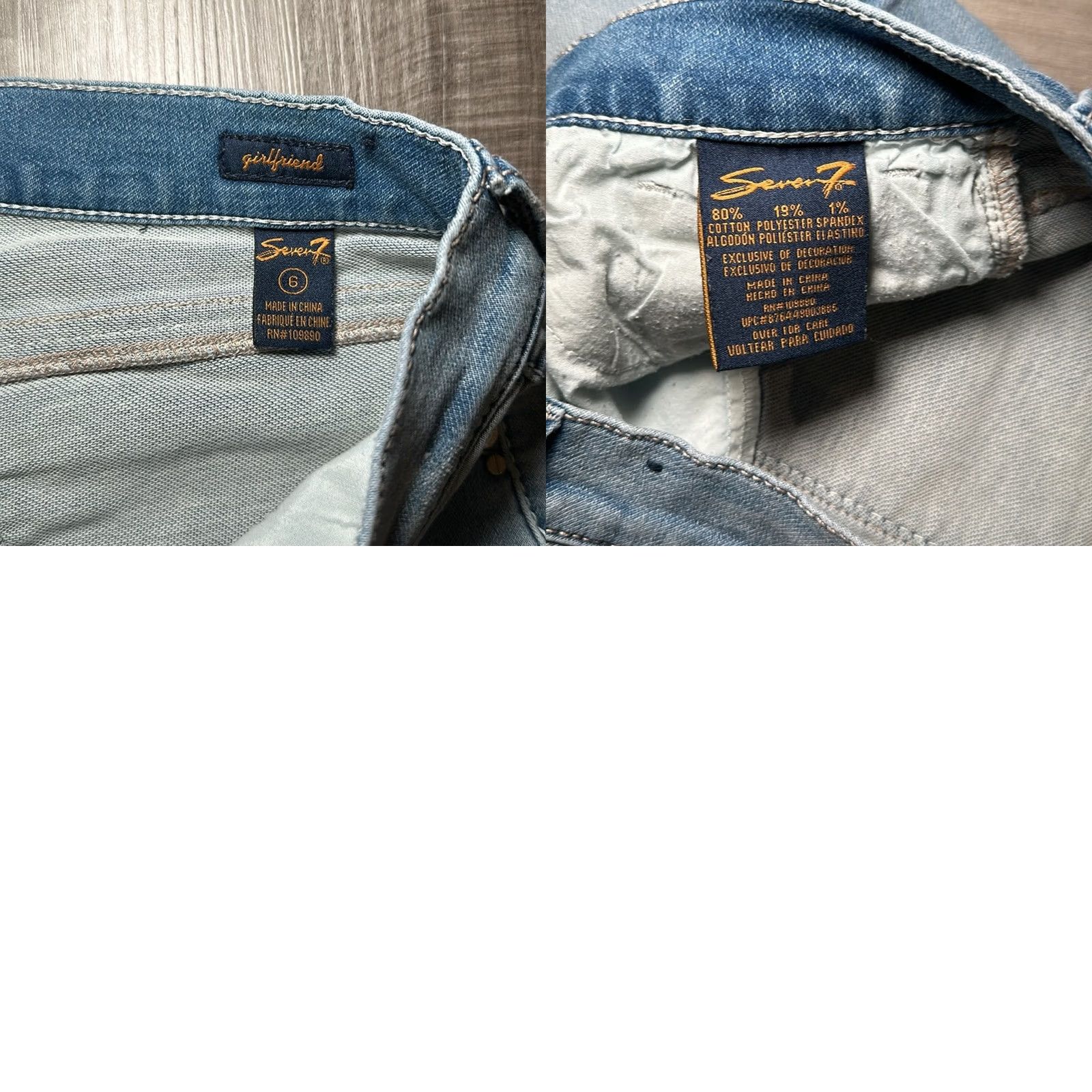 Vintage Seven7 Girlfriend Cropped Jeans Women 6 Blue Cropped Regular 6 Jeans 30 Inseam 22" 31" 7.5" 6.5" 13" MS10565 Size 28" / US 6 / IT 42 - 8 Thumbnail