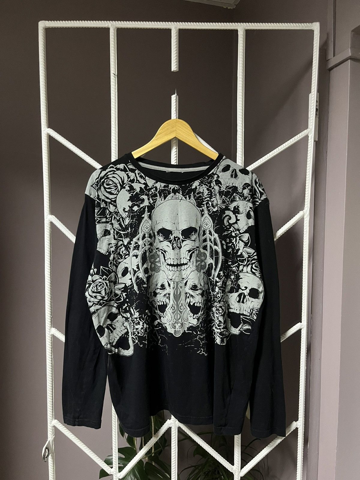 Affliction Vintage Y2K Skeleton Affliction Style MMA Elite Longsleeve Size US L / EU 52-54 / 3 - 1 Thumbnail