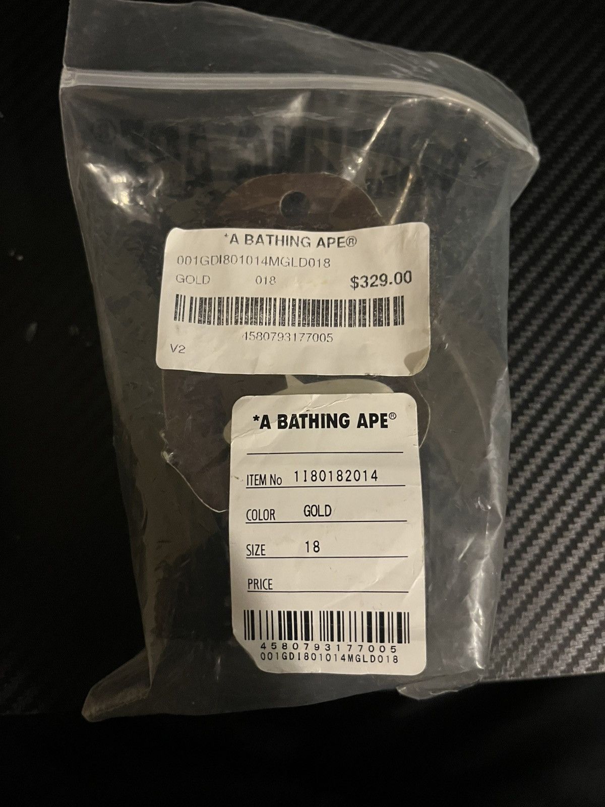 Bape A Bathing Ape Mens APE HEAD CRYSTAL STONE RING Size ONE SIZE - 3 Thumbnail
