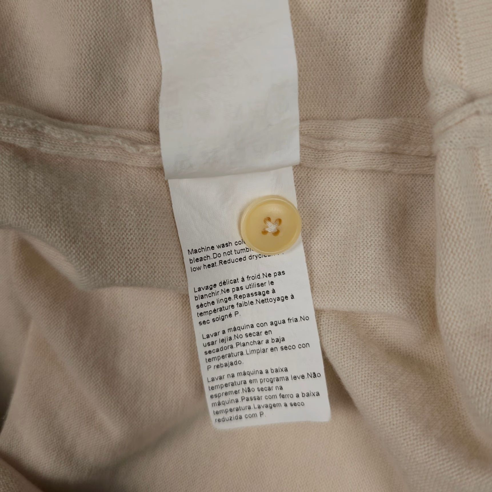 Hugo Boss Boss Orange Sweater Mens L Cream Button V Neck Long Sleeve Cotton Pullover Slim Size US L / EU 52-54 / 3 - 6 Thumbnail