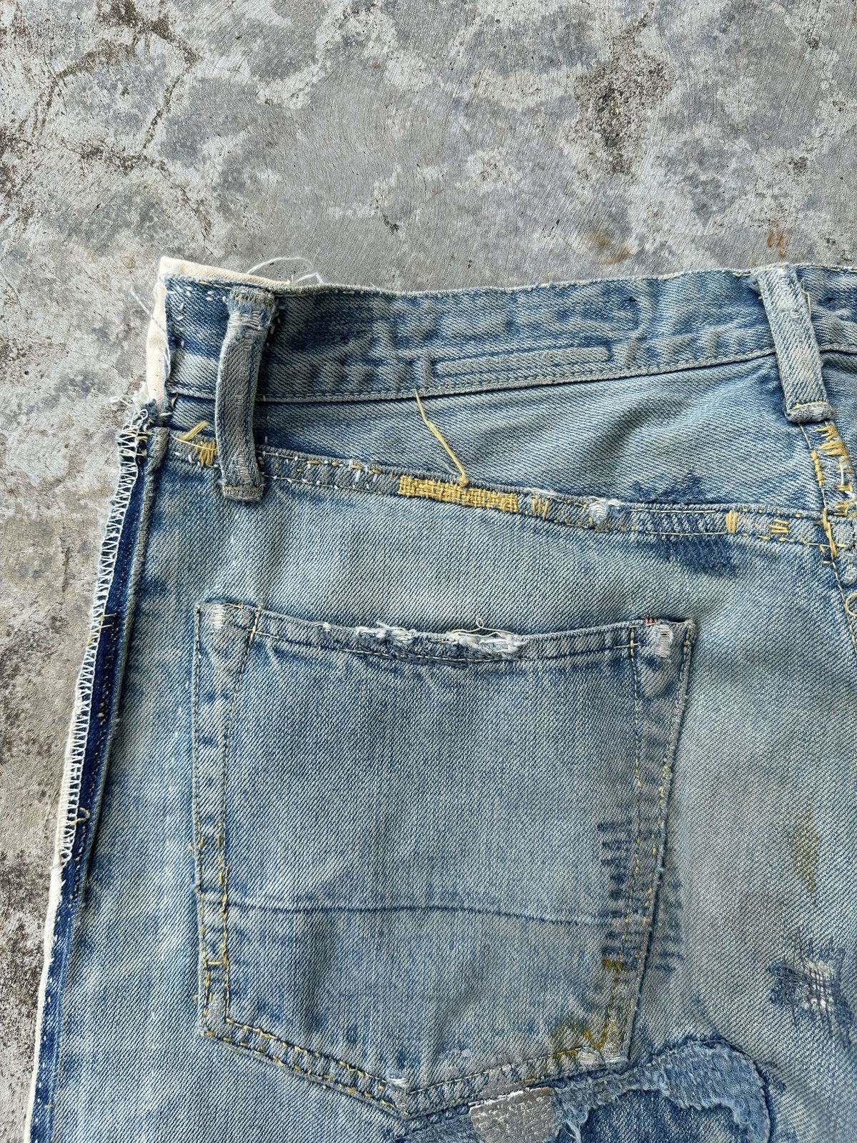 Kapital Kountry Boro Patchwork Denim Track pant Remake Size US 35 - 17 Thumbnail