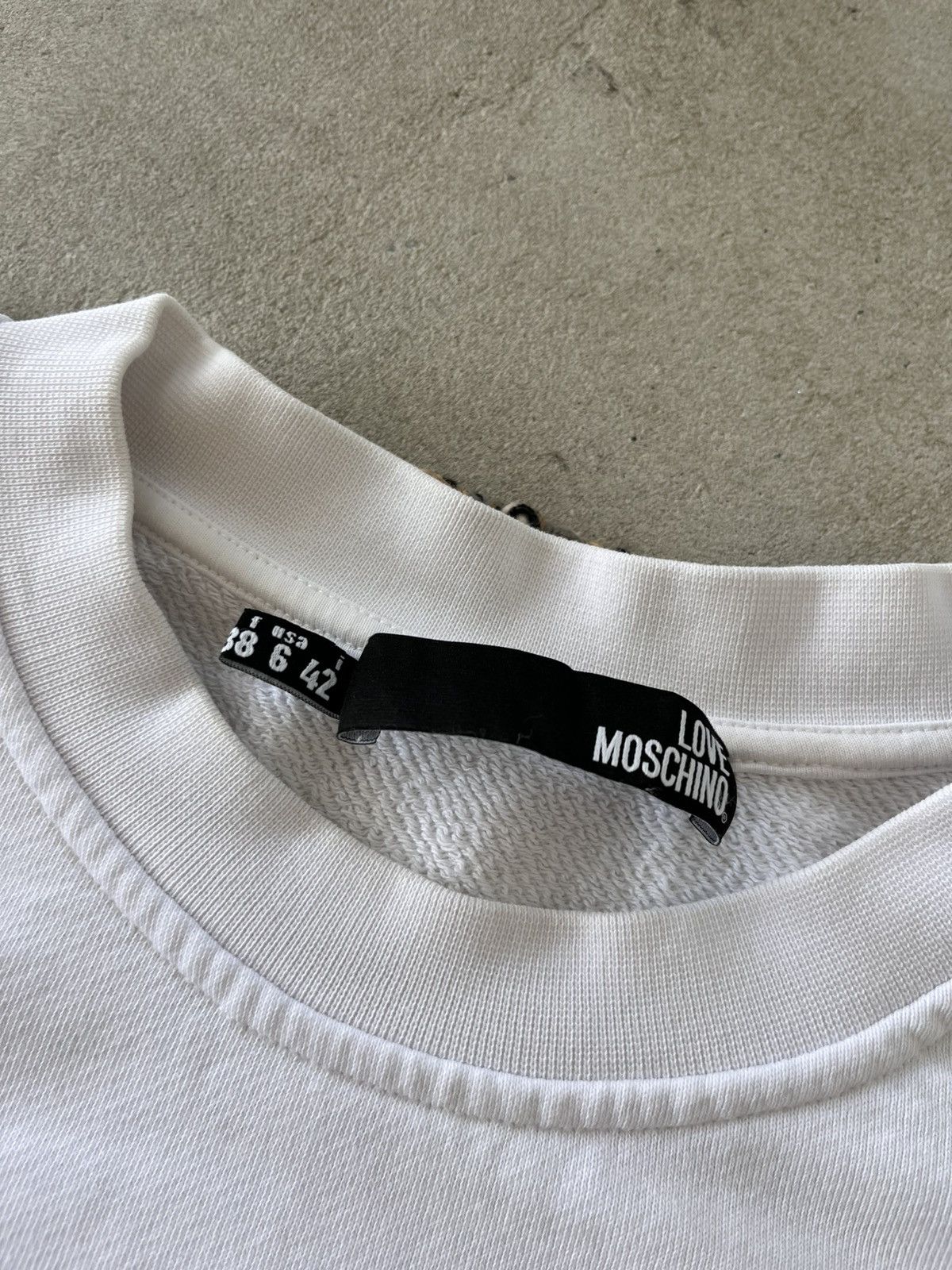 Moschino Moschino Sweatshirt White Big Logo luxury avantgarde Y2K Size M / US 6-8 / IT 42-44 - 7 Thumbnail