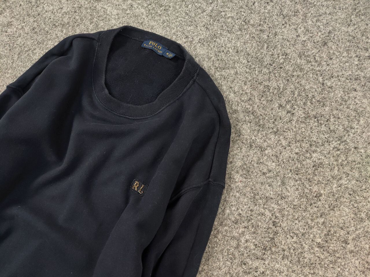 Polo Ralph Lauren Polo Ralph Lauren nau Blue Logo Crew Check Sweatshirt Size US M / EU 48-50 / 2 - 4 Thumbnail