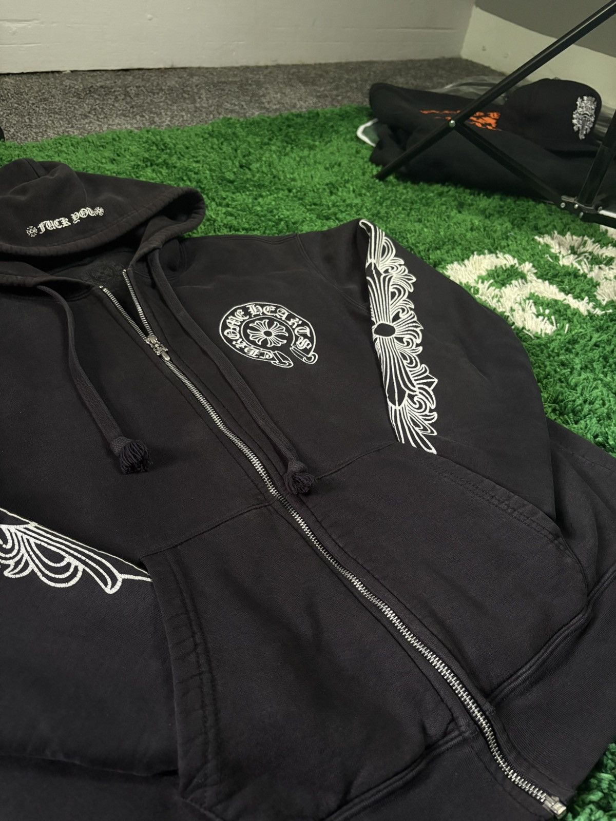 Chrome Hearts Chrome Hearts Fuck You Vintage Thermal Zip Up Black Size US M / EU 48-50 / 2 - 4 Thumbnail
