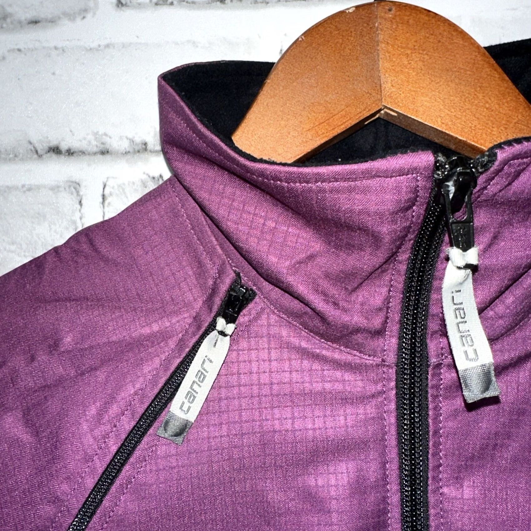 Vintage Canari Jacket Womens M Purple Full Zip Polyester Windbreaker Activewear Size M / US 6-8 / IT 42-44 - 3 Thumbnail