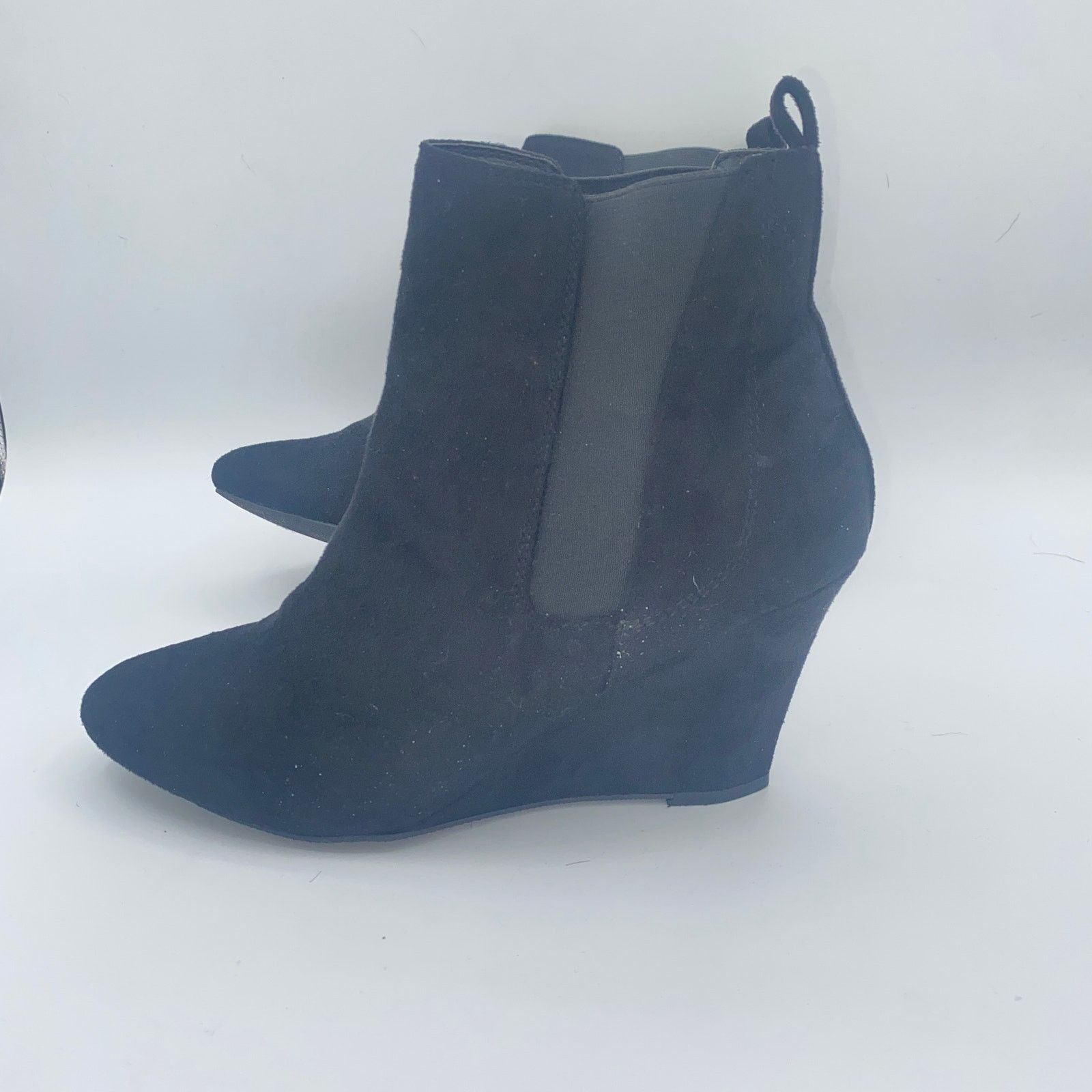 Other Charlotte Russe Black Rebecca Wedge Heeled Ankle Booties 8 Size US 8 / IT 38 - 4 Thumbnail