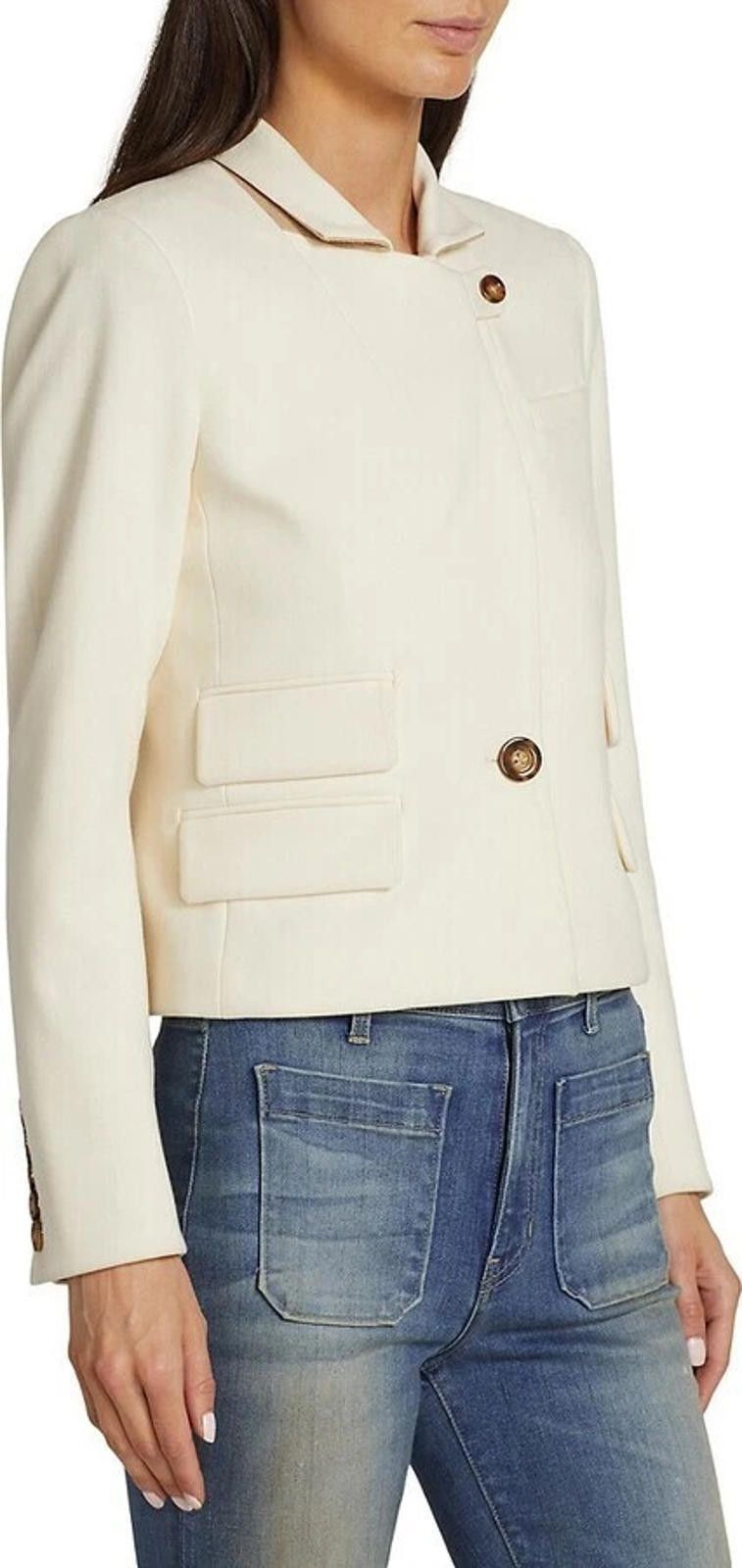 Veronica Beard Veronica Beard Boon Ecru Ivory Blazer Jacket Size 4 Crepe Size S / US 4 / IT 40 - 5 Thumbnail