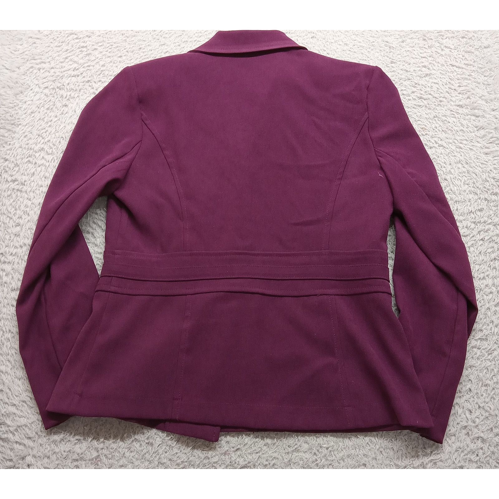 & Other Stories Notations Petite Blazer Jacket PS Women's Burgundy Polyester Size S / US 4 / IT 40 - 2 Thumbnail