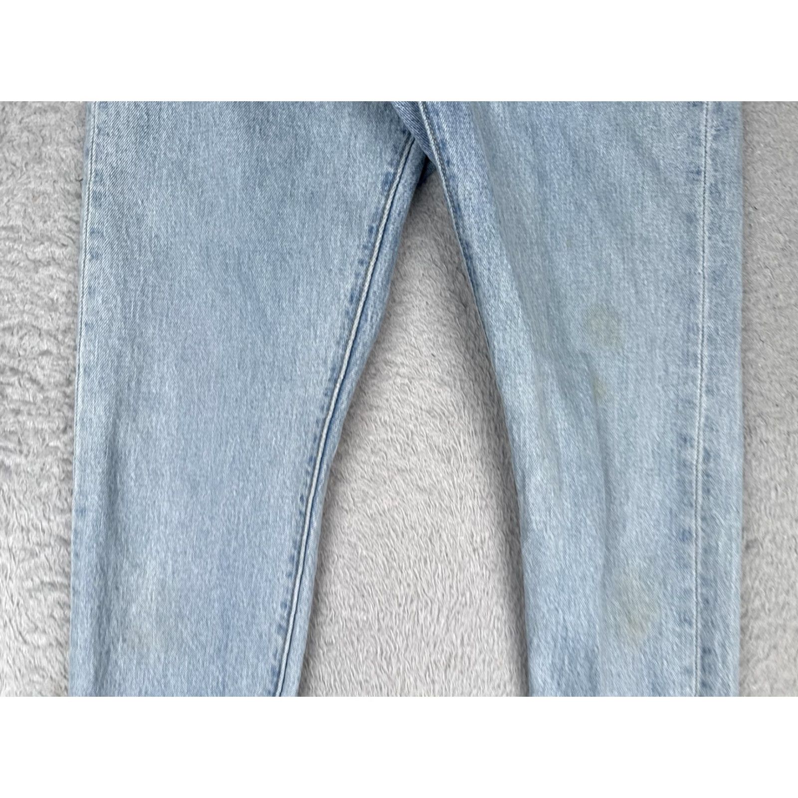 Levi's Levi's 501 Skinny Jeans Womens 24x28 Blue Premium Big E Light Wash High Rise Size 42" / US 20 - 3 Thumbnail