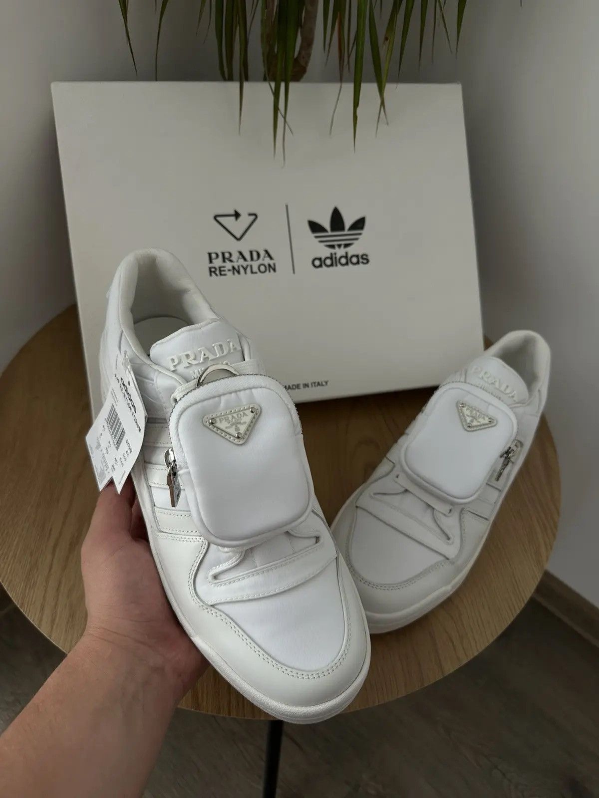 Prada Vintage Prada-Adidas Re-Nylon White Mens Sneakers Size US 9 / EU 42 - 8 Thumbnail