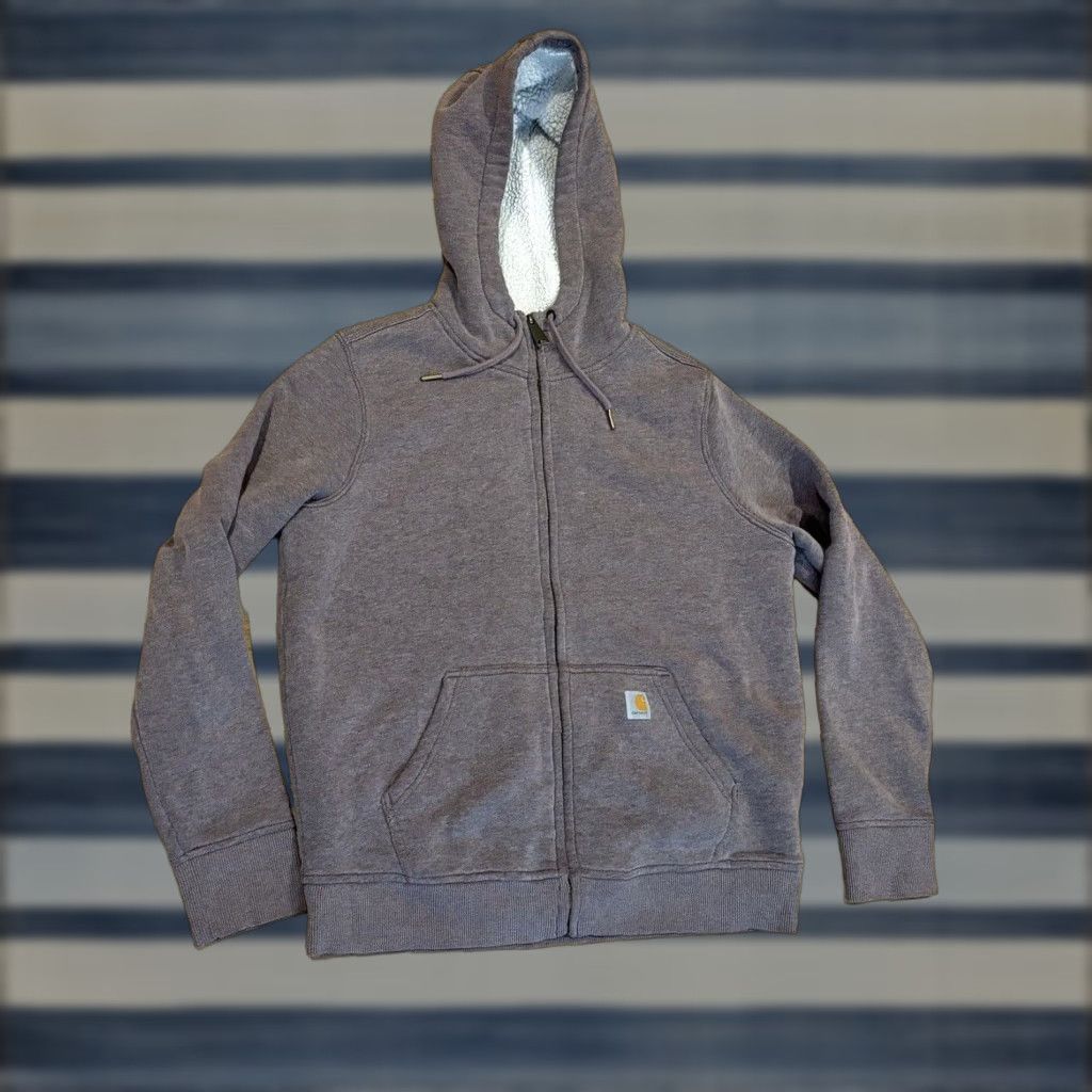 Carhartt Carhartt Hoodie Clarksburg Sweatshirt 102787 Blackberry Heather Size M Women's Logo Hooded Full Zip Size M / US 6-8 / IT 42-44 - 1 Thumbnail