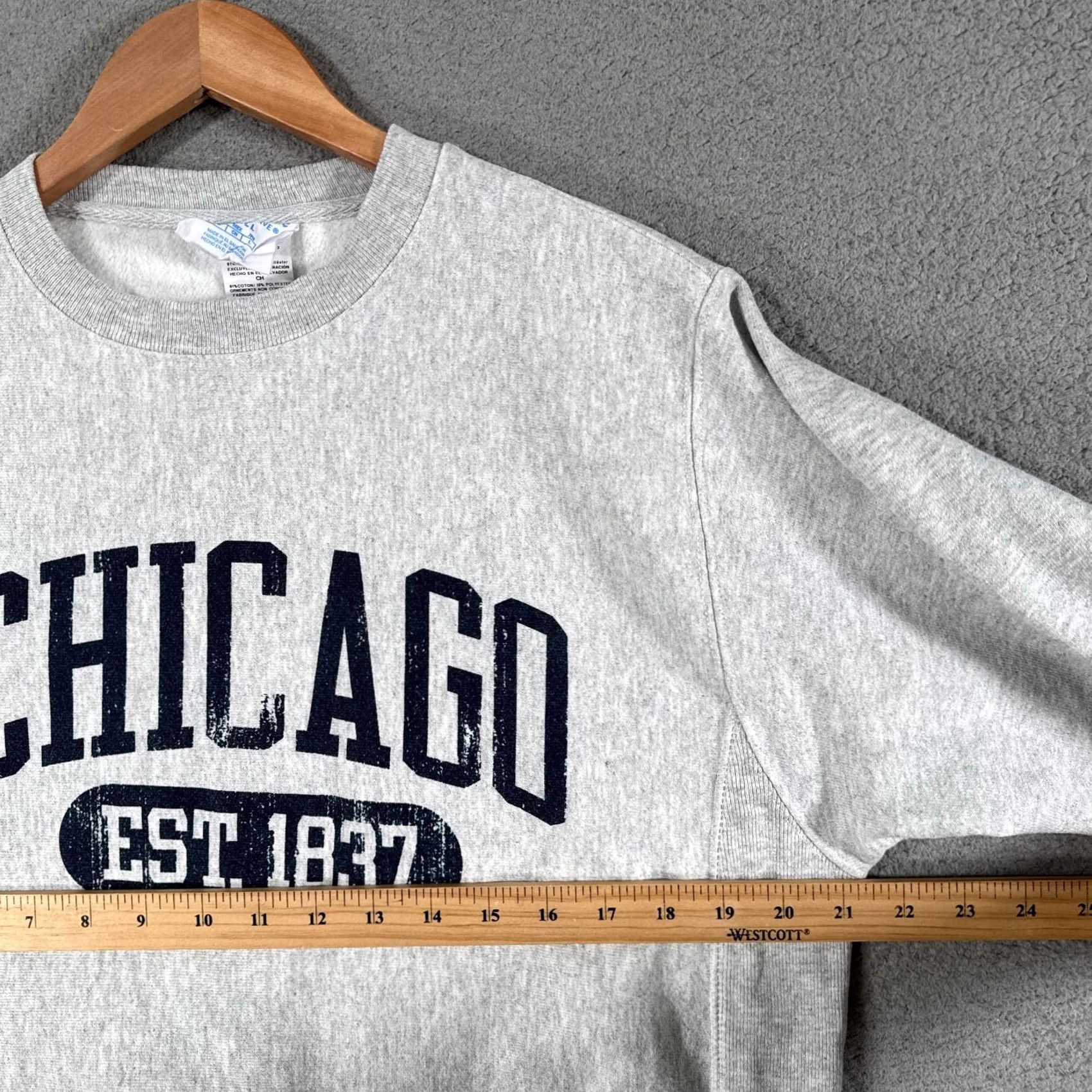 Champion VINTAGE Champion Sweatshirt Chicago Reverse Weave Gray Pullover Small Men Regular Crew Neck Logo 90s Travel Y2K Size US S / EU 44-46 / 1 - 6 Thumbnail