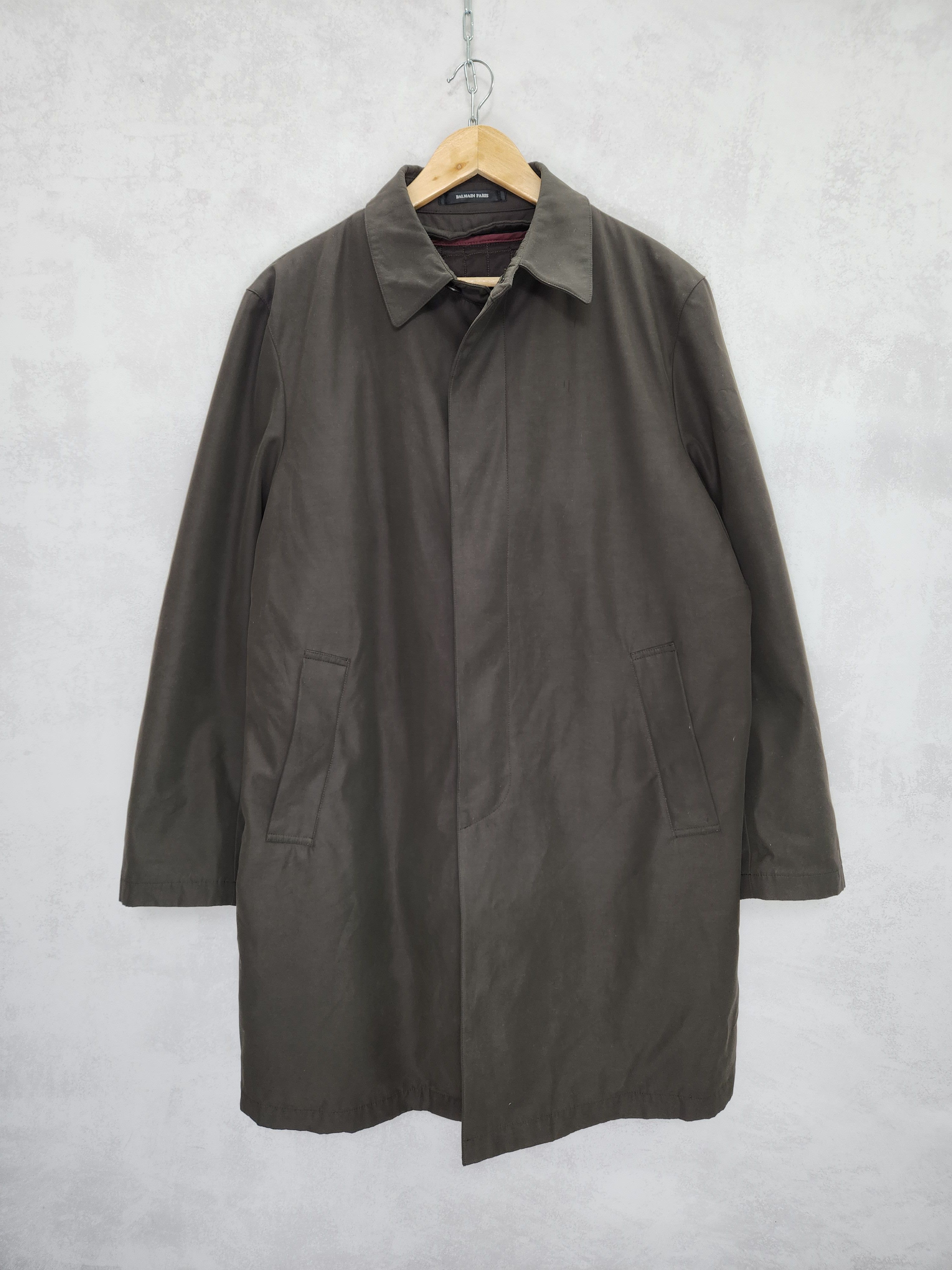 Balmain Balmain Paris Vintage 90's Trench Coat middle length Jacket Size US M / EU 48-50 / 2 - 1 Thumbnail