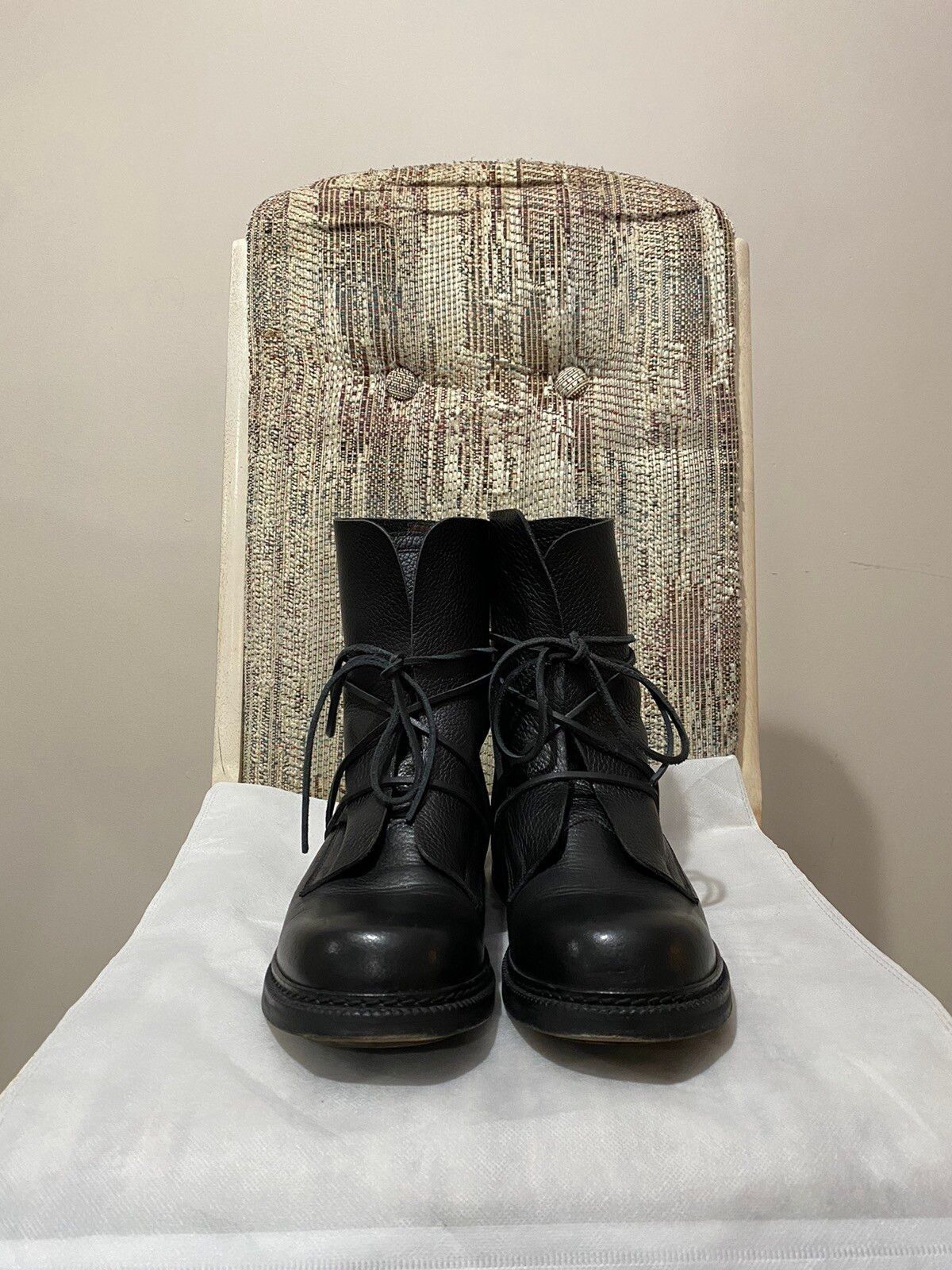 Dirk Bikkembergs Dirk Bikkembergs AW97 Lace Through Boot Black Size US 8 / EU 41 - 12 Thumbnail