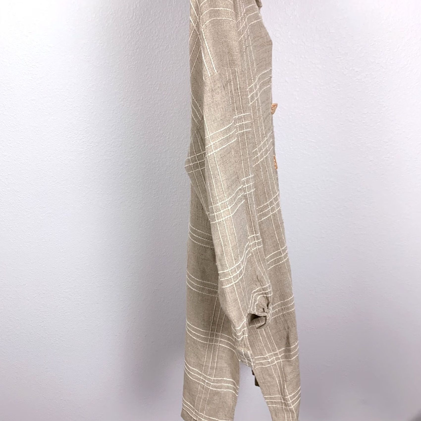 Vintage VINTAGE Santa Cruz Sportswear Cotton Rayon Oversized Lagenlook Dress Tunic XL Shirt Dress Womens Brown Size XL / US 12-14 / IT 48-50 - 7 Thumbnail
