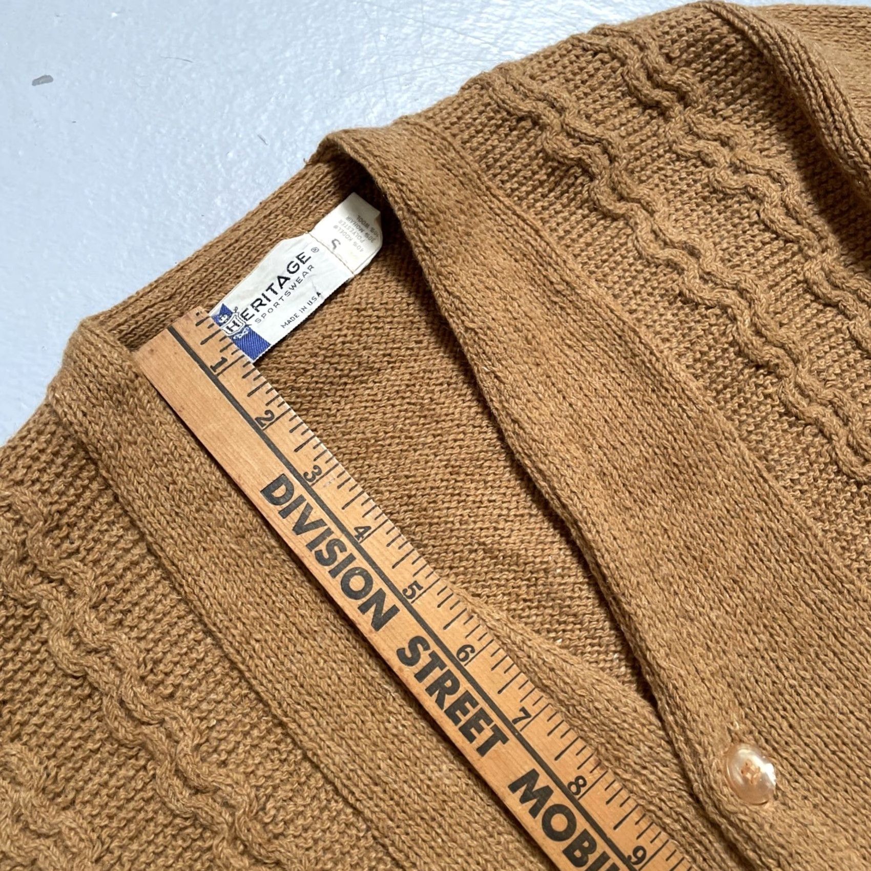 Vintage VINTAGE Heritage Sportwear Cardigan Unisex Adults Sweater S Brown Mohair Wool Polyester Knit 60s 70s Rockabilly USA Shaggy Grunge Classic Size US S / EU 44-46 / 1 - 6 Thumbnail