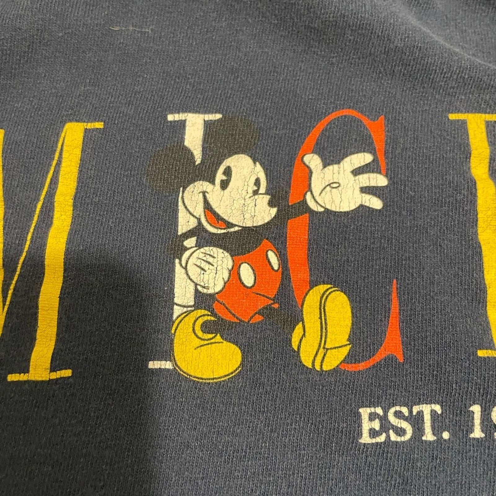 Disney Disney Vintage Style Mickey Mouse Navy T-Shirt Large Unisex Size US L / EU 52-54 / 3 - 3 Thumbnail