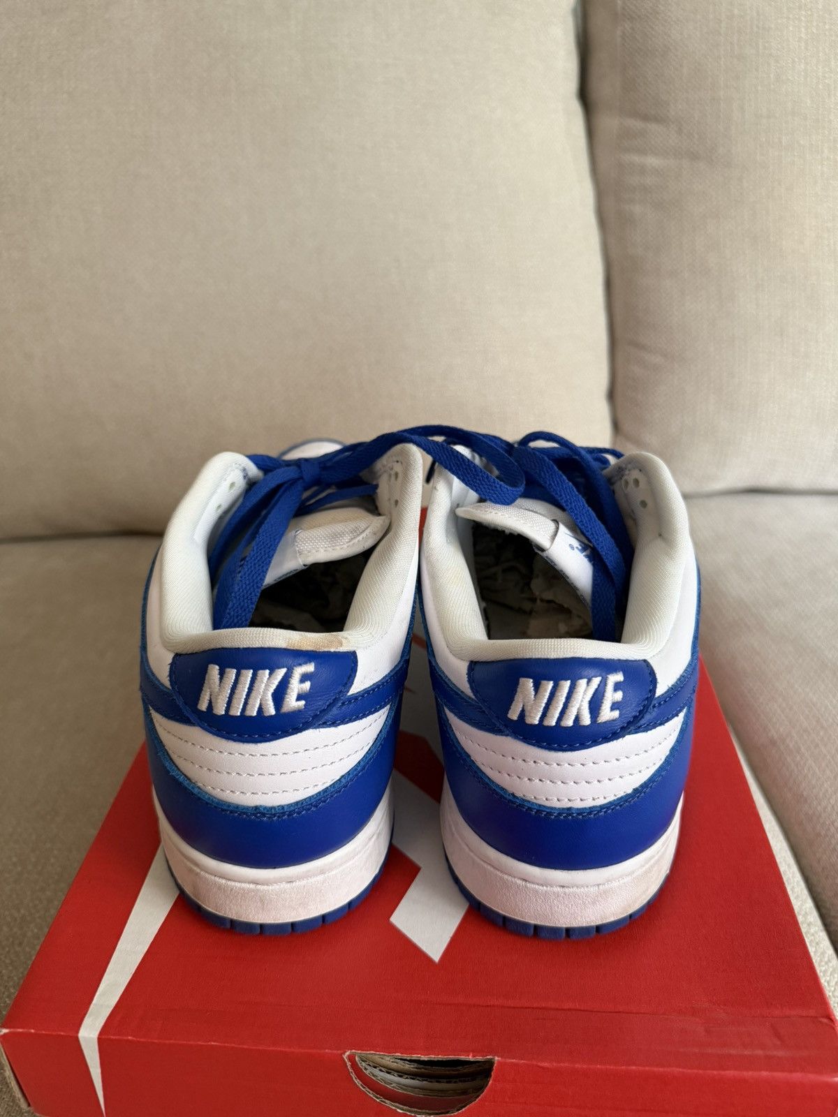 Nike NIKE DUNK LOW RETRO SP “KENTUCKY” - BLUE Size US 10 / EU 43 - 4 Thumbnail