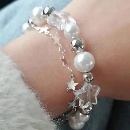 Jewelry Pearl Star Beaded Bracelet Size ONE SIZE - 2 Thumbnail