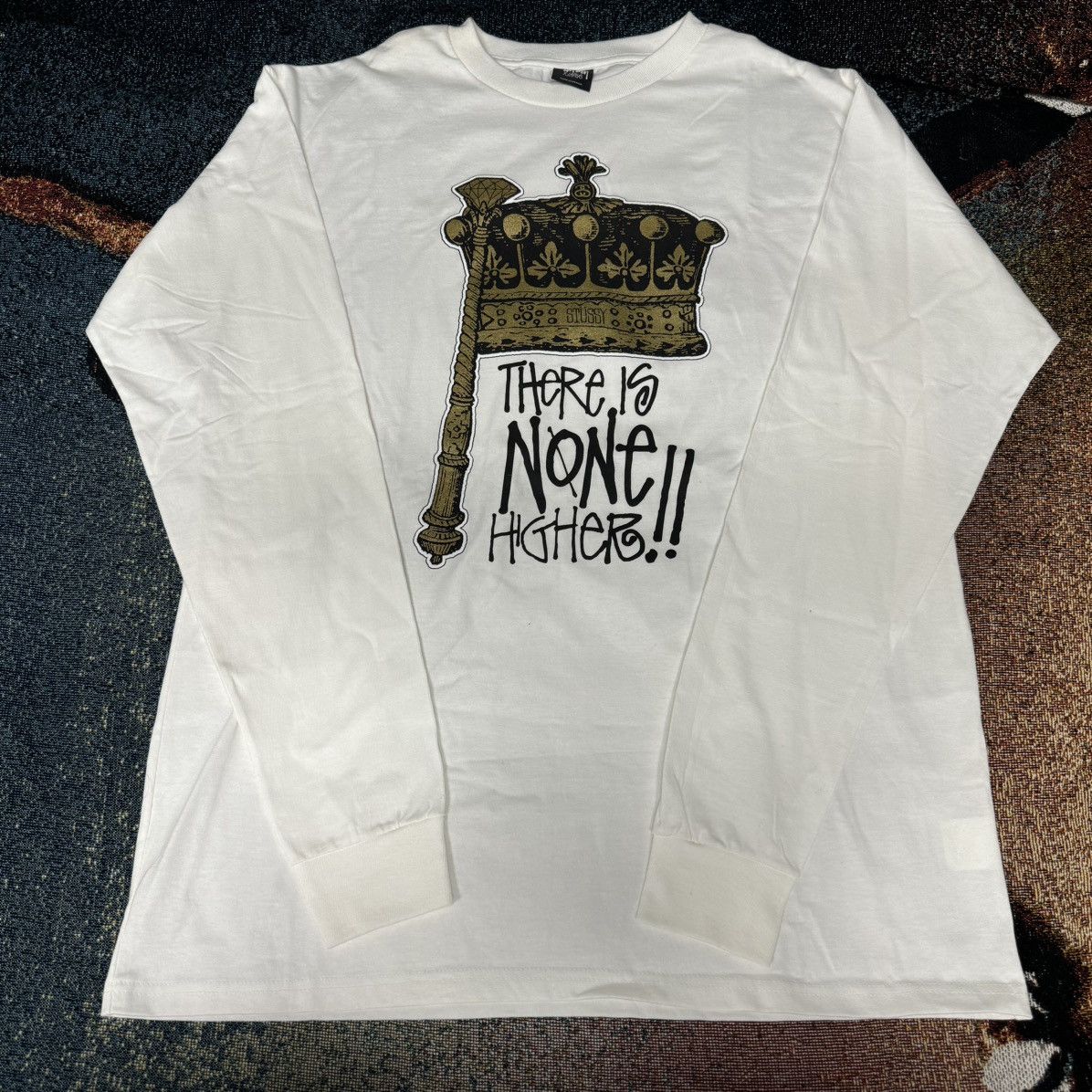 Stussy STUSSY THERE IS NONE HIGHER LONG SLEEVE TEE WHITE Size US XL / EU 56 / 4 - 1 Thumbnail