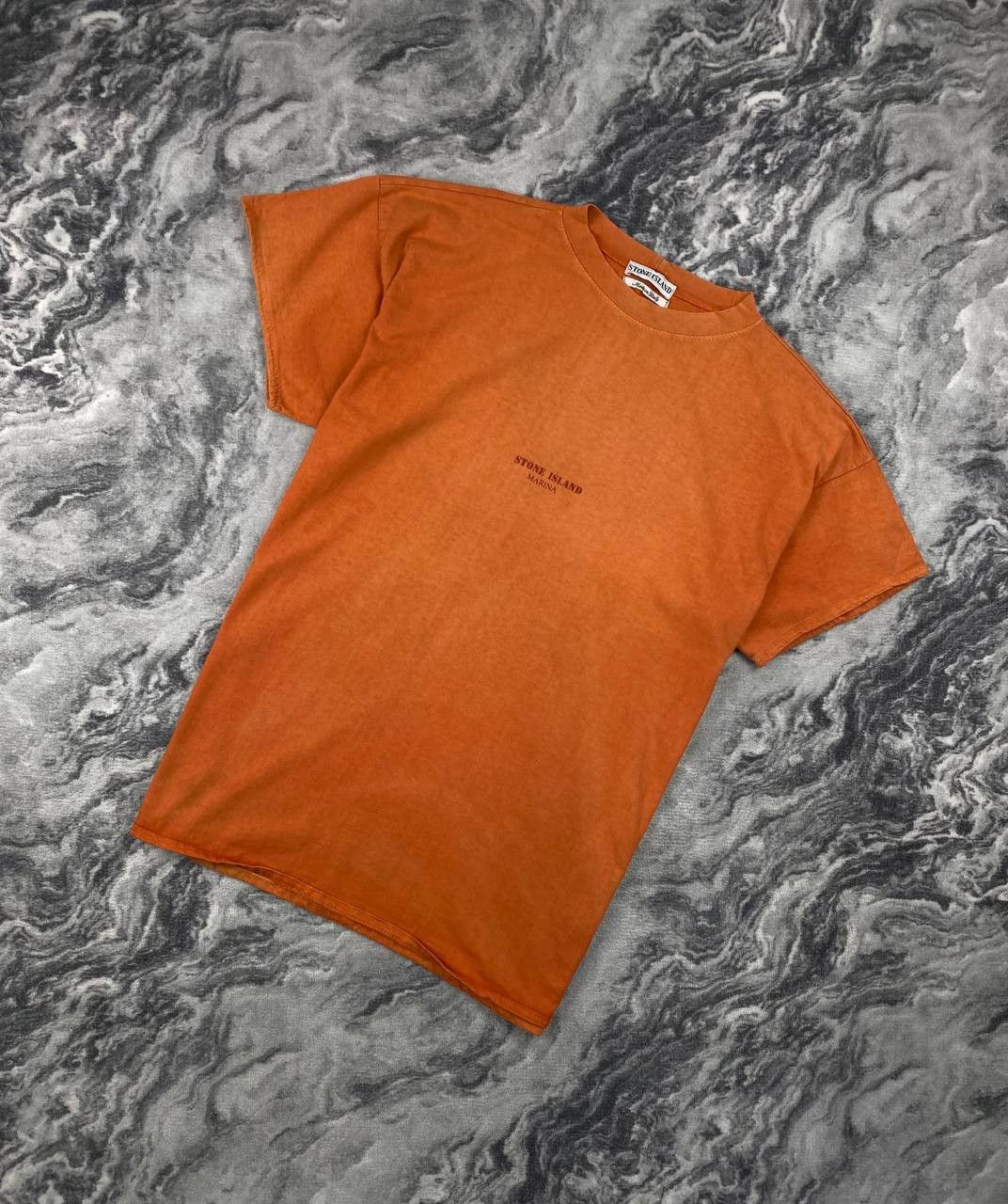 Stone Island Vintage Stone Island Marina 1995 T Shirt Men Size XL Orange Size US XL / EU 56 / 4 - 1 Thumbnail