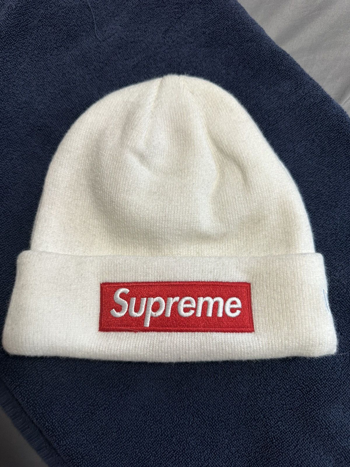 Supreme Supreme New Era Box Logo Beanie (FW21) - White Size ONE SIZE - 1 Thumbnail