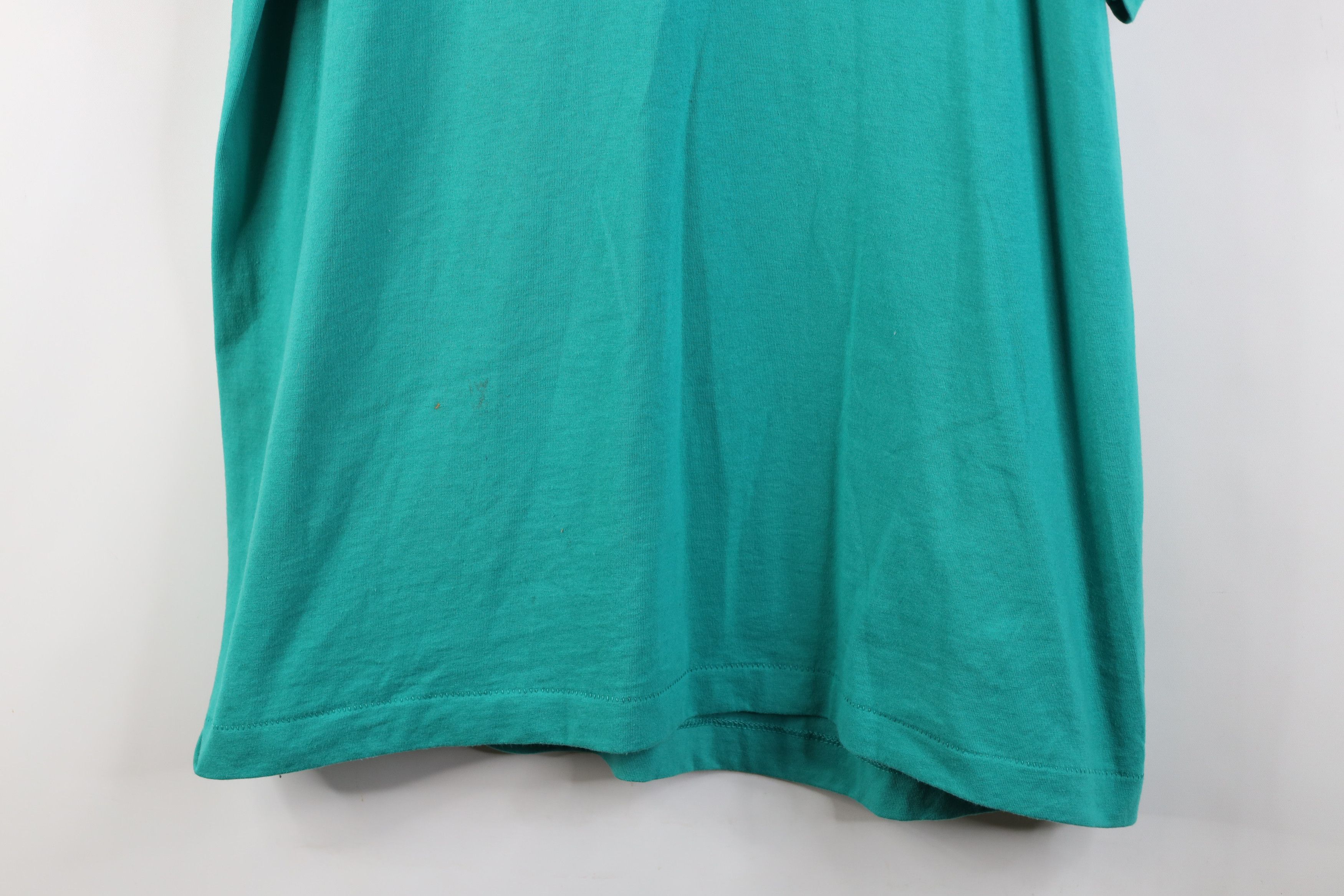 Vintage Vintage 90s Streetwear Pocket Short Sleeve T-Shirt Teal USA Size US XL / EU 56 / 4 - 3 Thumbnail
