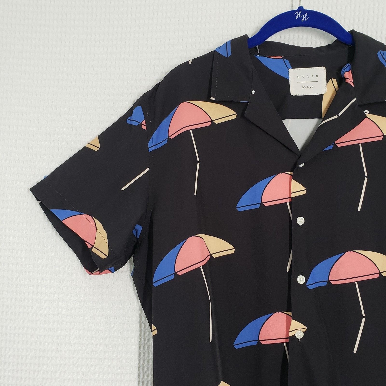 Other Duvin Button Up Shirt Mens Medium Black Beach Short Sleeve Size US M / EU 48-50 / 2 - 16 Thumbnail