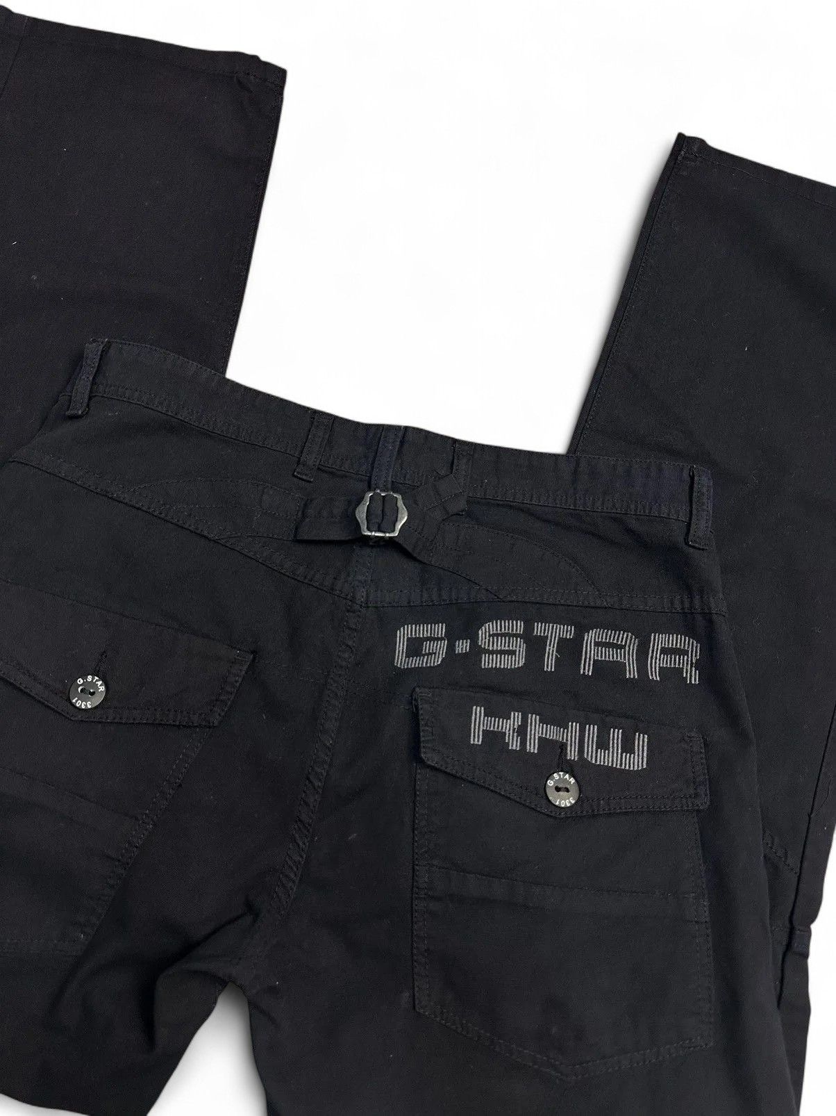Diesel G-Star Raw Y2K Tech Carpenter Denim Pants Black Workwear 34 Size US 34 / EU 50 - 16 Thumbnail