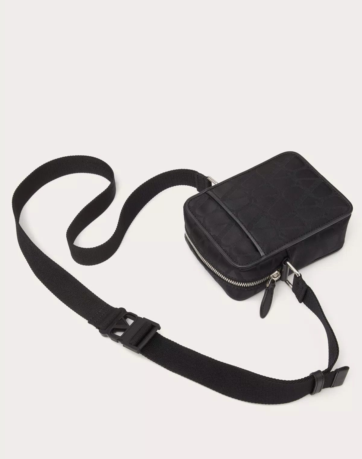 Valentino oc11z0725 Size: OS/ Iconographe Nylon Shoulder Bag in Black Size ONE SIZE - 5 Thumbnail