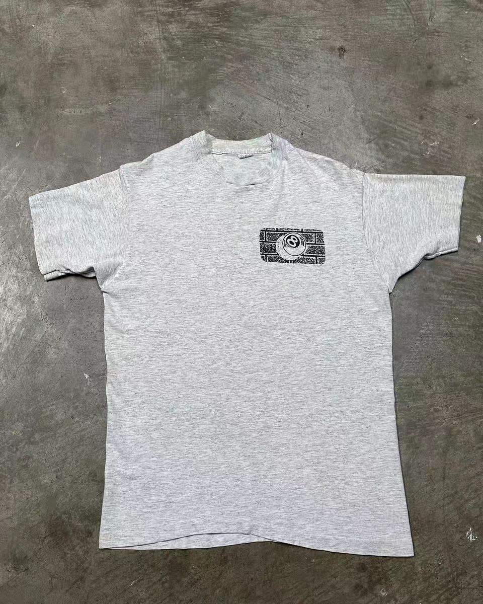 Vintage Grey Vintage Clown Print Cotton T-Shirt Size US M / EU 48-50 / 2 - 2 Thumbnail
