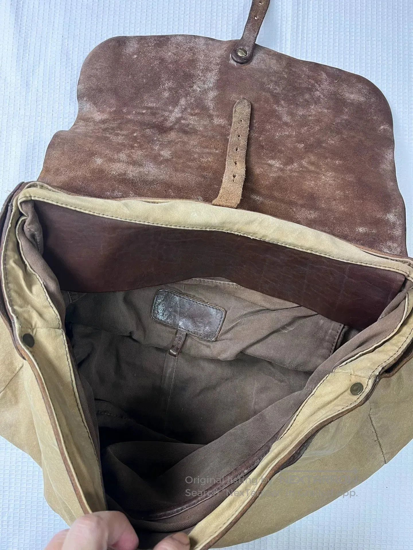 Vintage Vintage Canvas Leather Crossbody Bag. Size ONE SIZE - 4 Thumbnail