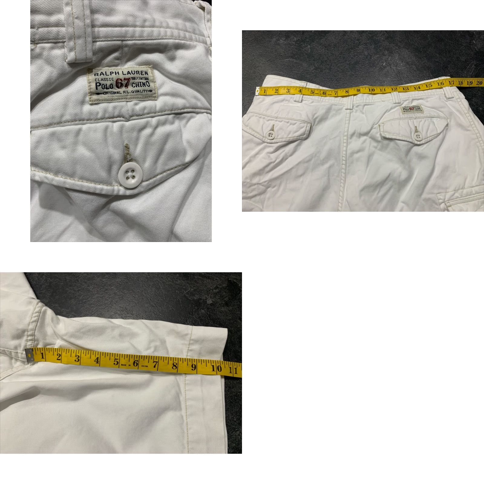 Polo Ralph Lauren Polo Ralph Lauren Cargo Shorts Men’s 36 White Cotton Regular Fit Pockets Size US M / EU 48-50 / 2 - 8 Thumbnail