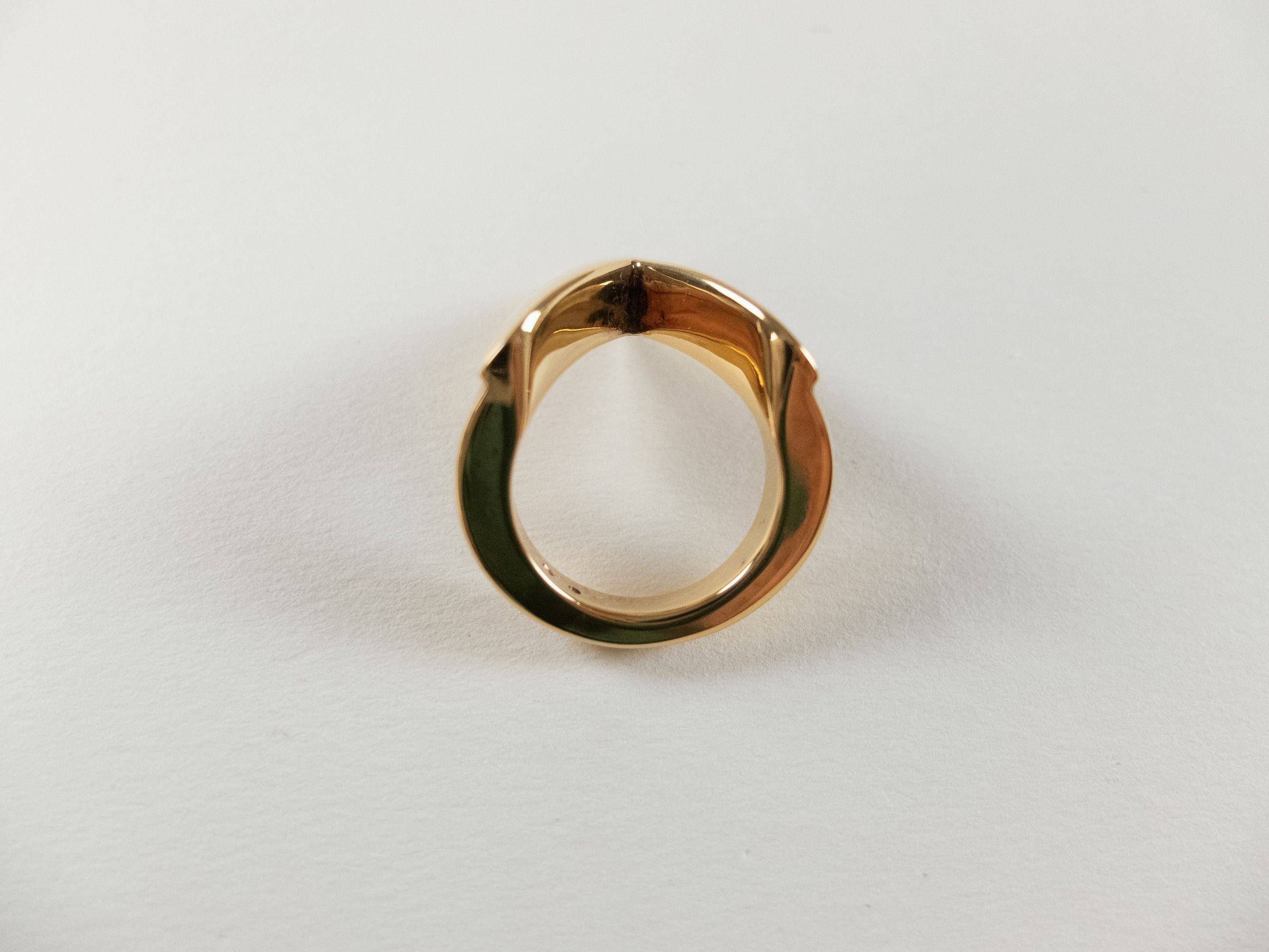 Bottega Veneta BOTTEGA VENETA gold plated silver triangle signet ring 7 15 Size ONE SIZE - 5 Thumbnail