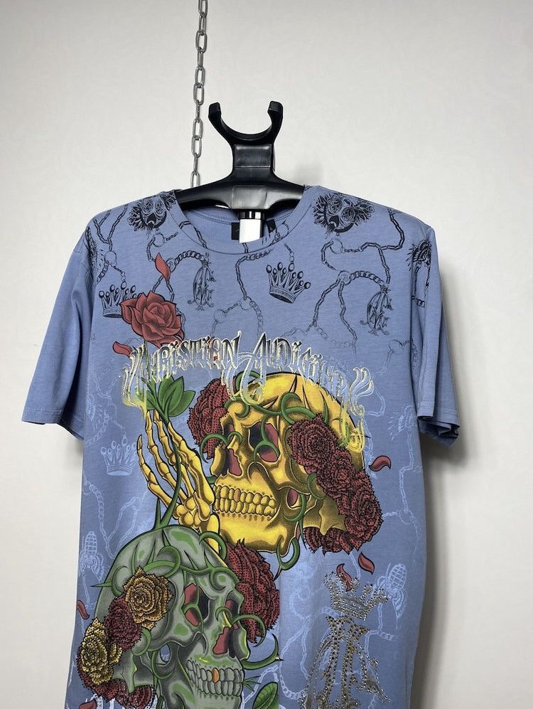 Christian Audigier Vintage Christian Audigier Y2k all over print t-shirt tee Size US XL / EU 56 / 4 - 2 Thumbnail