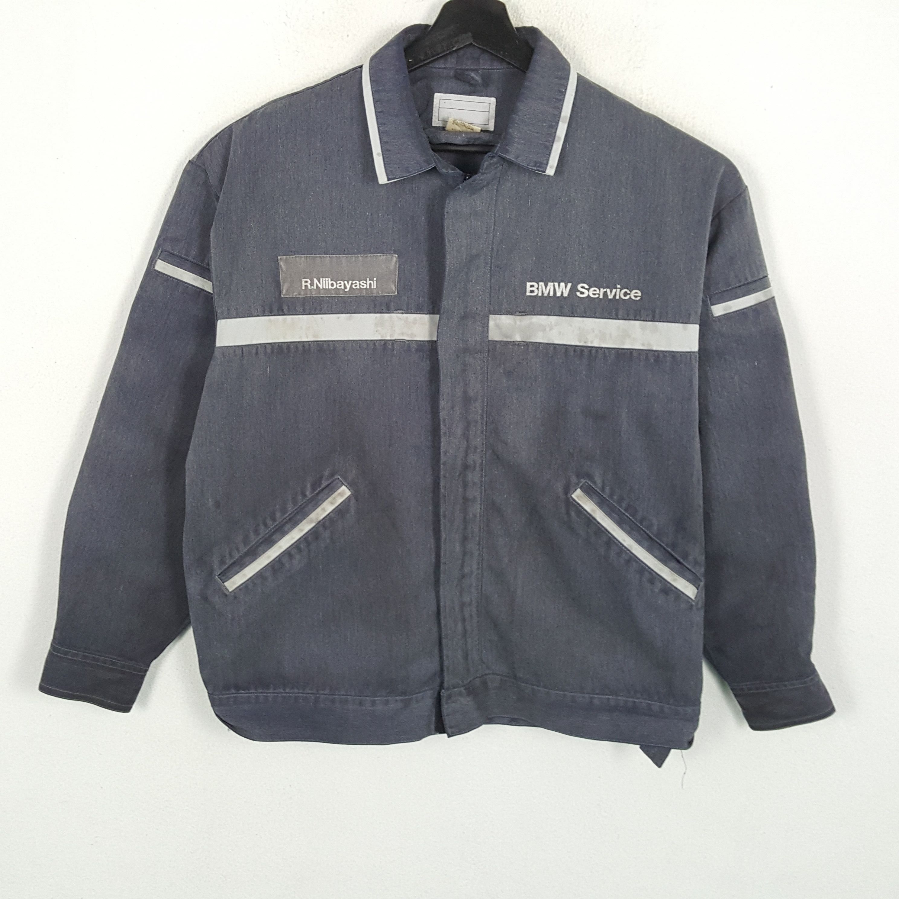 image of Bmw Service Luxury Cars Motorsports Workwear Jacket in Grey, Men's (Size Large)