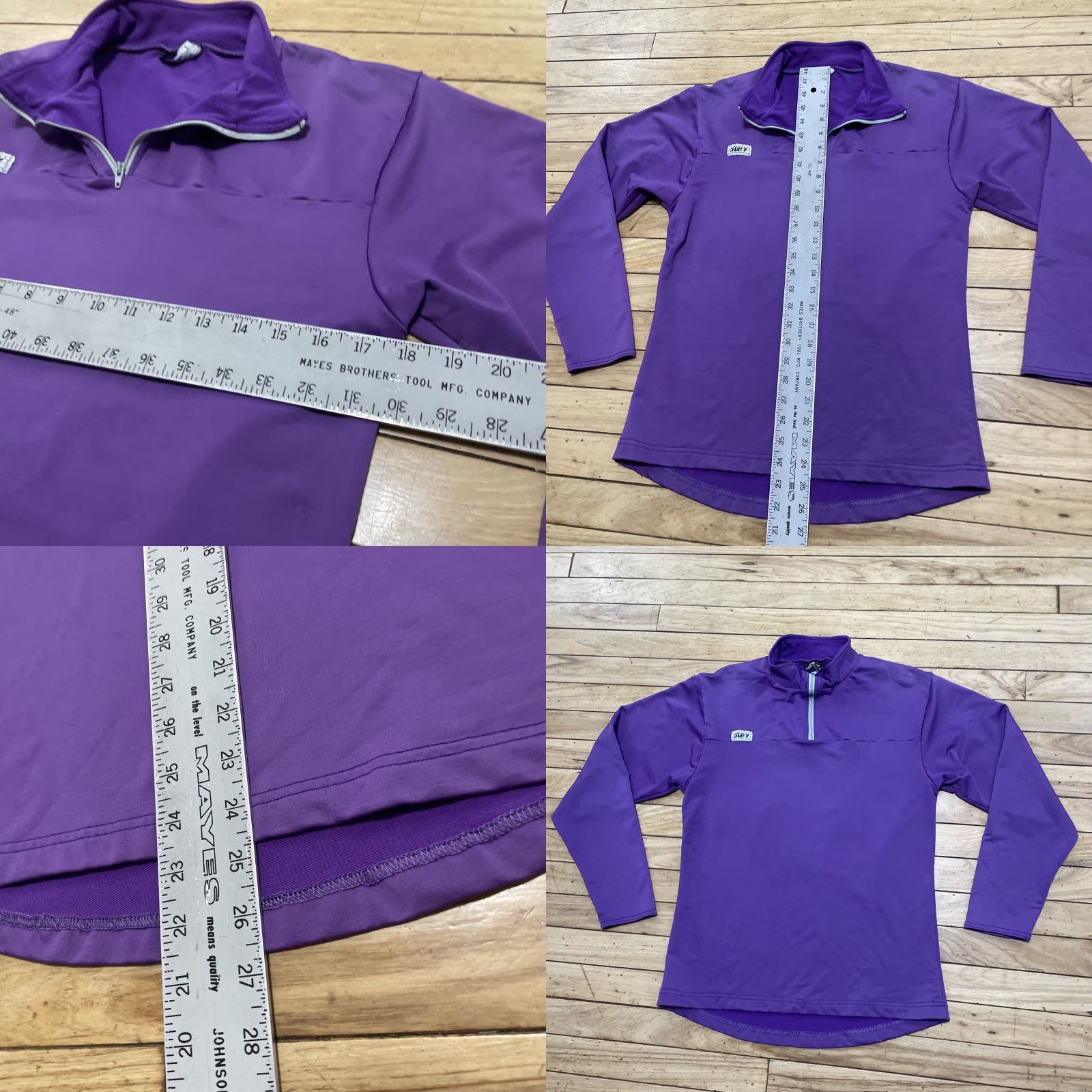 Layer 8 VINTAGE Sub4 1/4 Zip Sweater Women L Purple Ski Wind Layer Stretch Jersey Pullover Knit Shirt Size L / US 10 / IT 46 - 8 Thumbnail