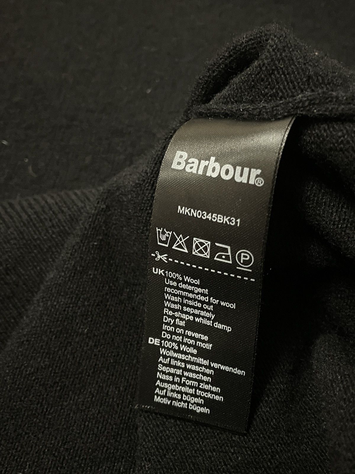 Barbour Barbour Sweater Tisbury Crew Neck black Wool Size XXL Size US XXL / EU 58 / 5 - 6 Thumbnail
