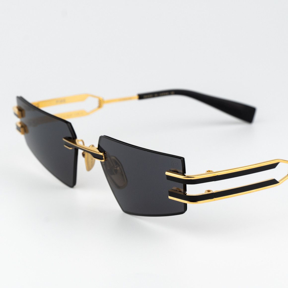 Balmain Balmain Women Sunglasses Gold Black Grey FIXE BPS-123A-54 Size ONE SIZE - 3 Thumbnail