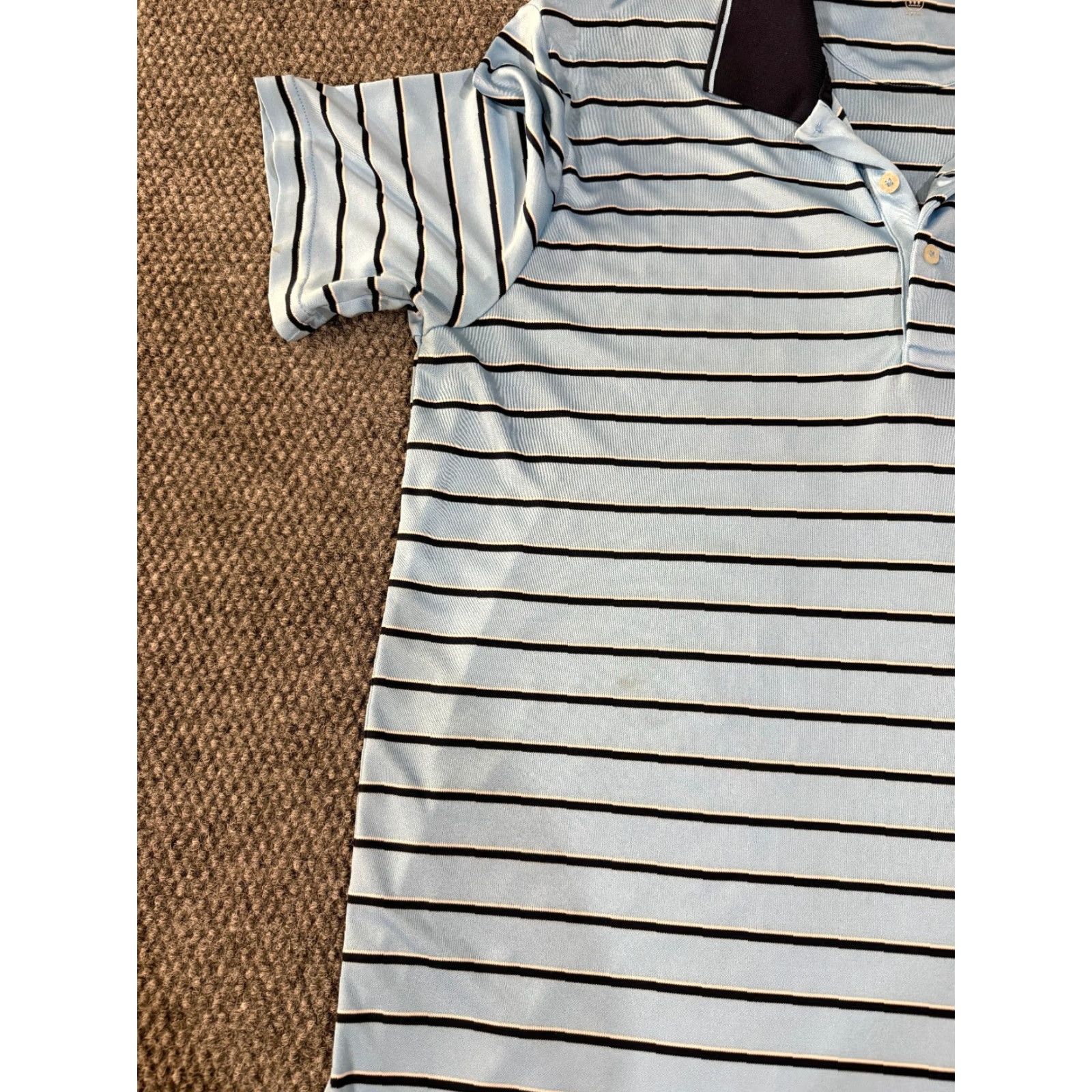 Polo Ralph Lauren Polo Ralph Lauren Polo Shirt Mens L Blue Striped Golf Casual Short Sleeve Embroidered Logo Shirt Size US L / EU 52-54 / 3 - 6 Thumbnail