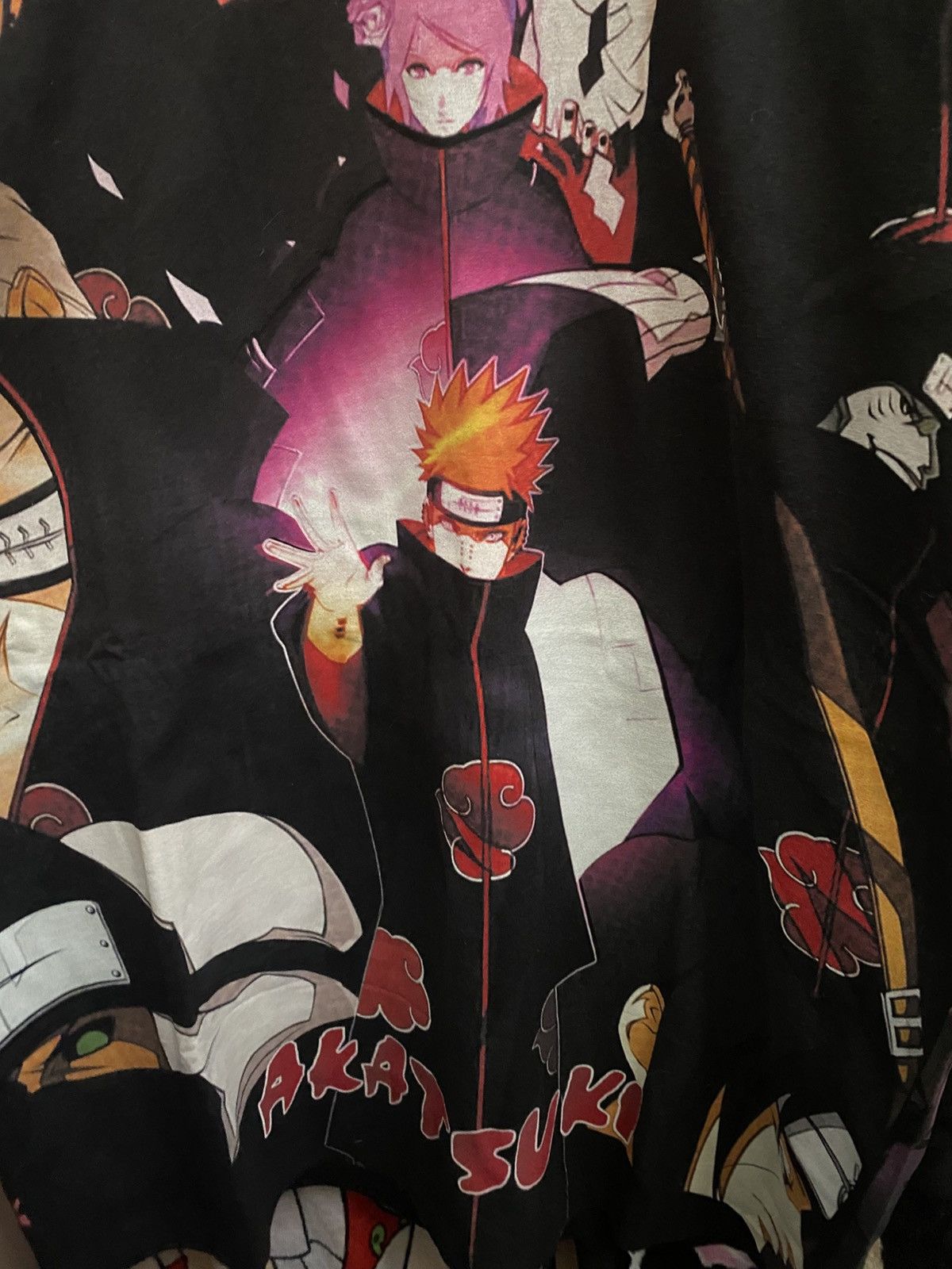 Anime VINTAGE ANIME NARUTO SHIPPUDEN AKATSUKI OVERPRINT Size US XL / EU 56 / 4 - 5 Thumbnail