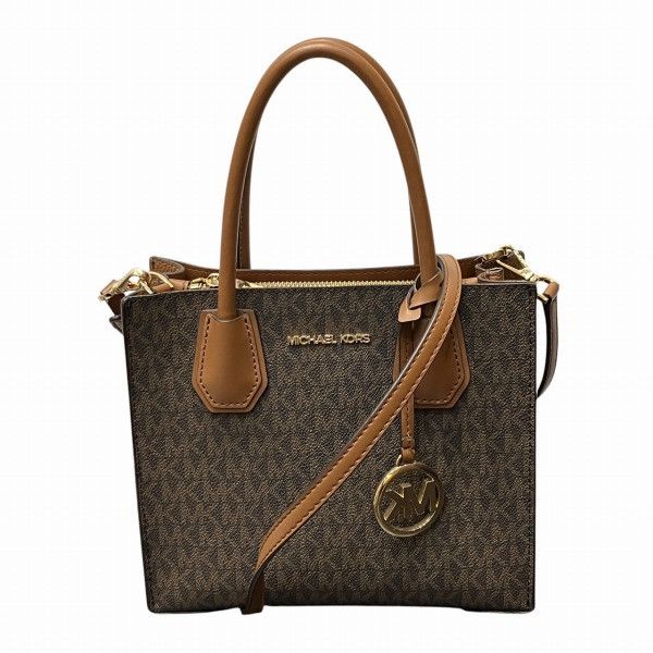Michael Kors Michael Kors Mercer Medium 2Way Bag Leather Shoulder Bag 35S1Gm9M2B in Black, Women's