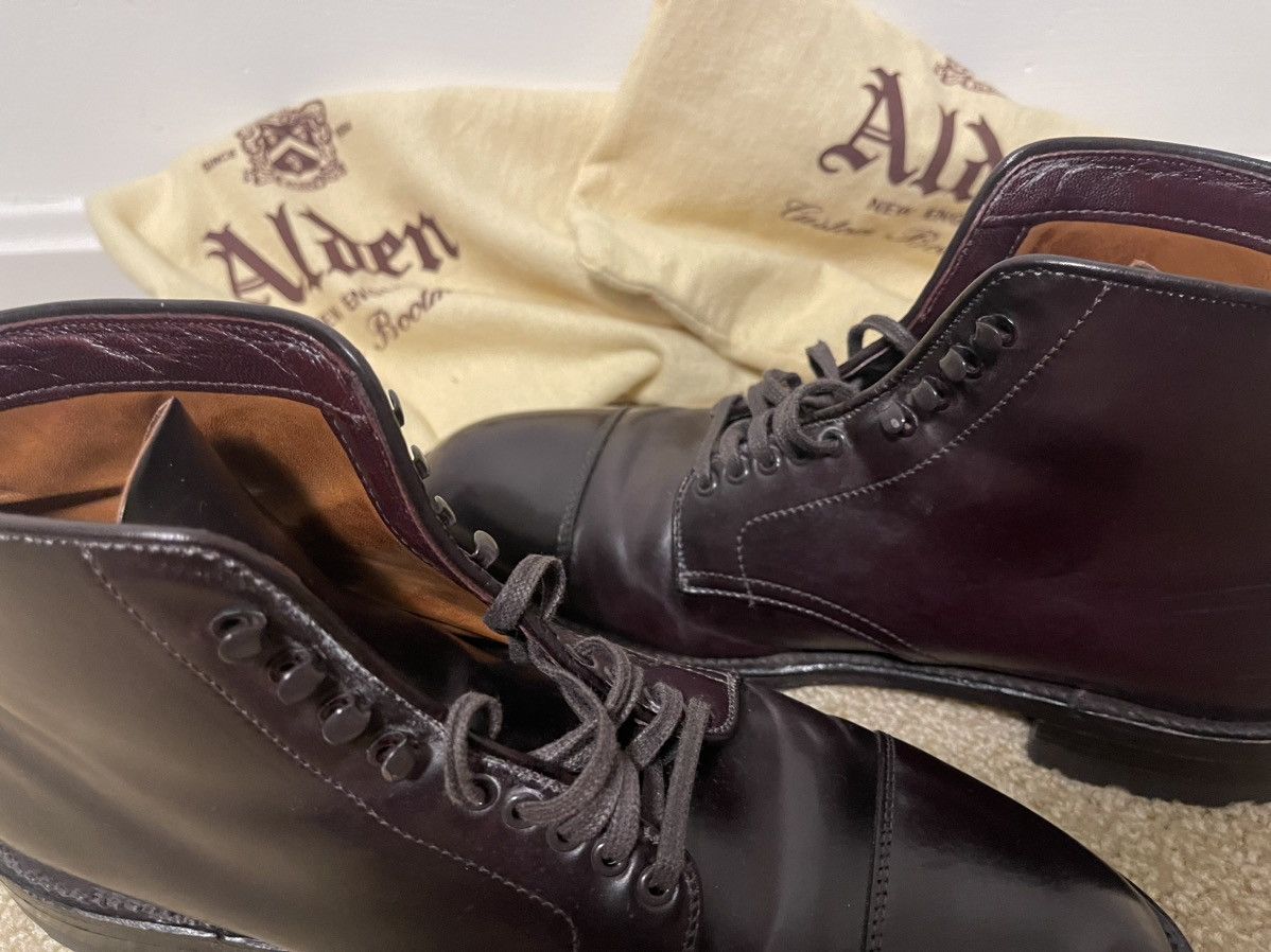 Alden Alden Cap toe, Commando Sole, Color 8 Shell Cordovan, 10D Size US 10 / EU 43 - 5 Thumbnail
