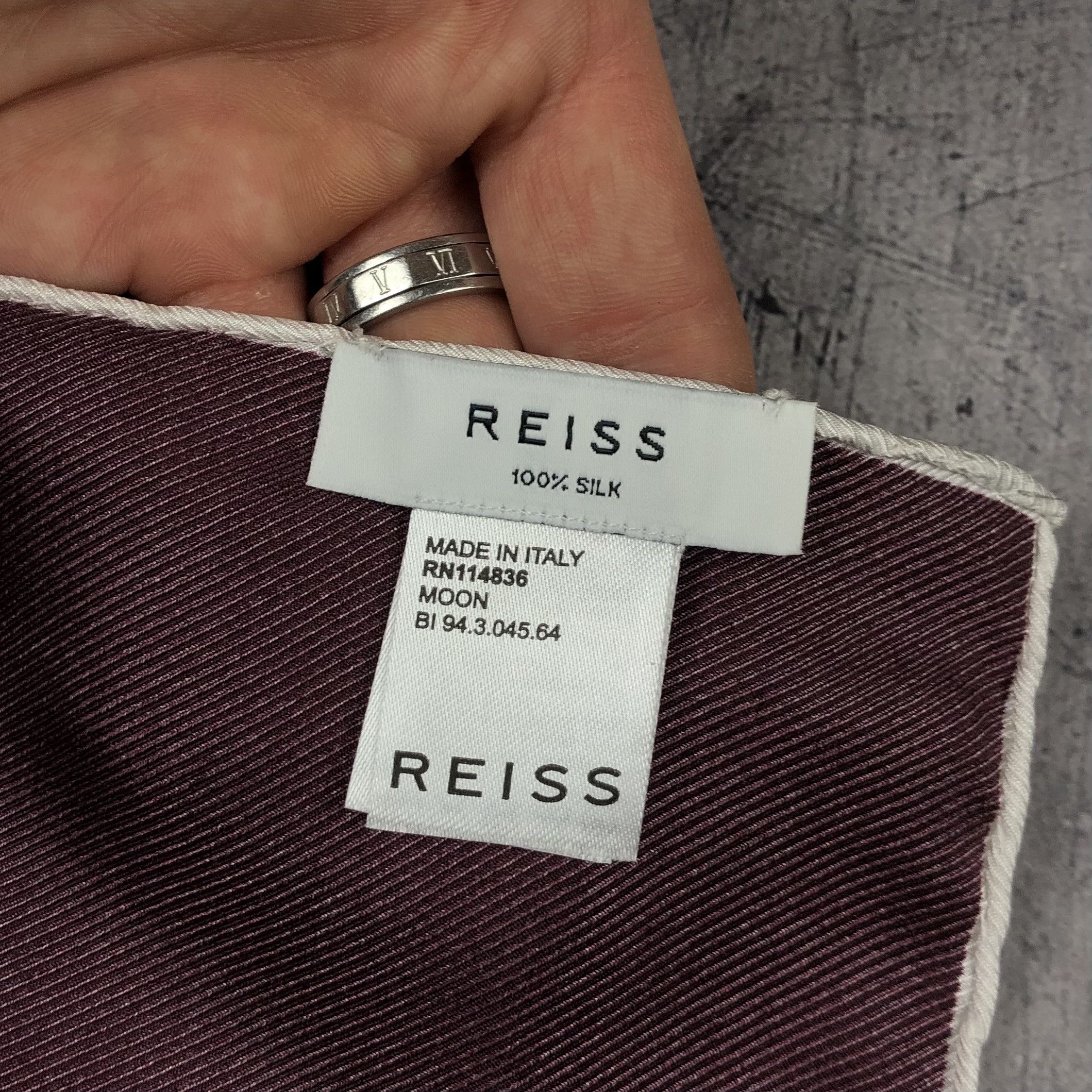 Reiss Reiss Silk Italy Brown Pocketsquare Size ONE SIZE - 5 Thumbnail